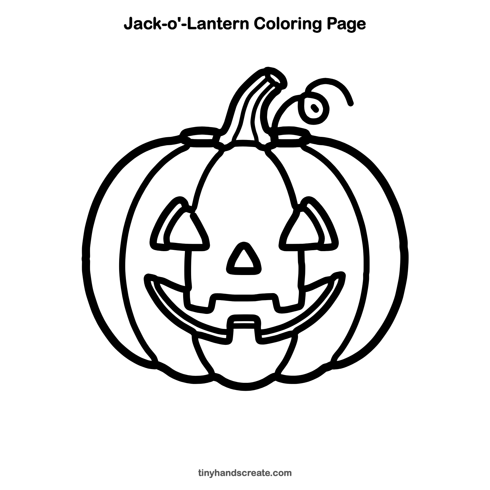 Free printable jack-o'-lantern coloring page for kids