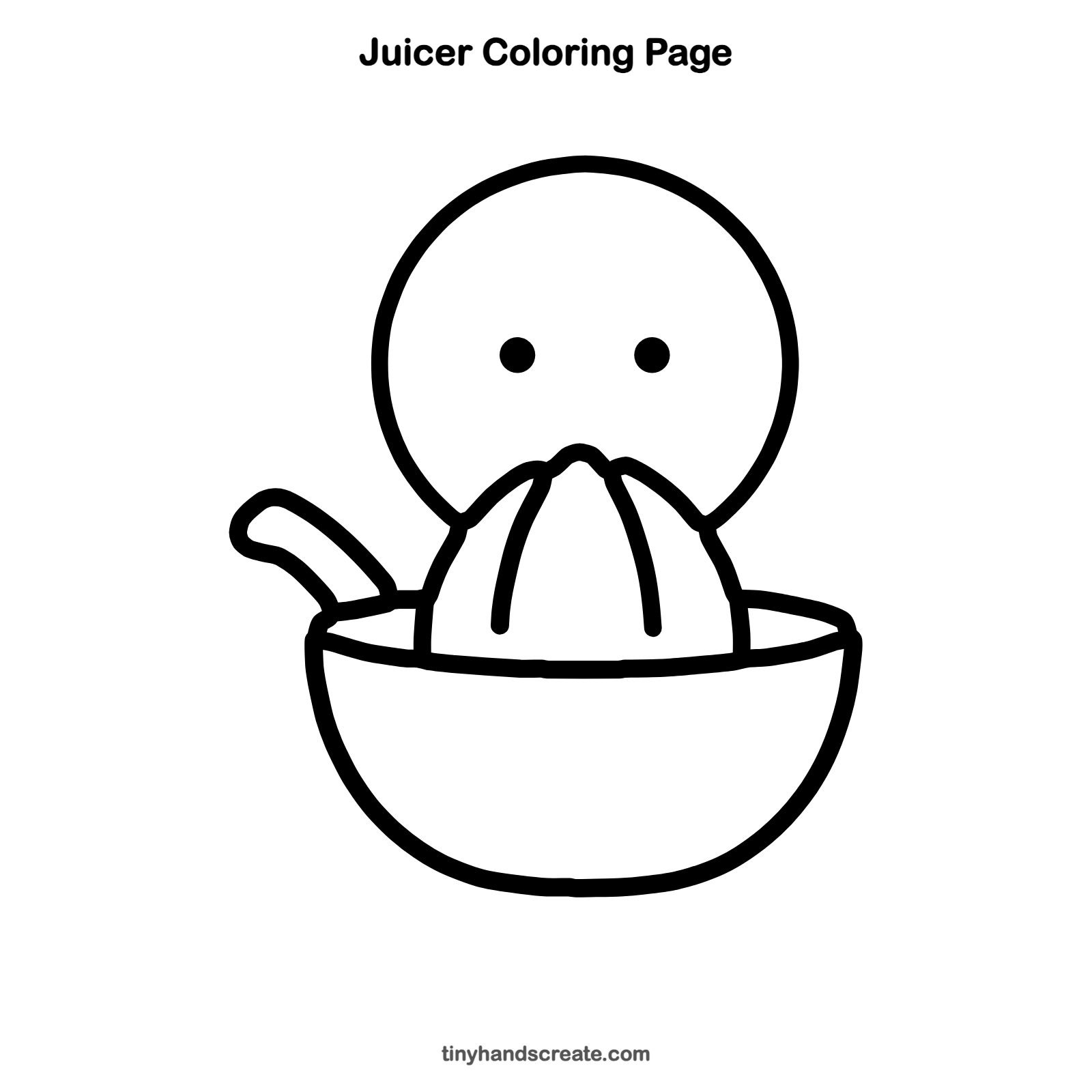 Free printable juicer coloring page for kids