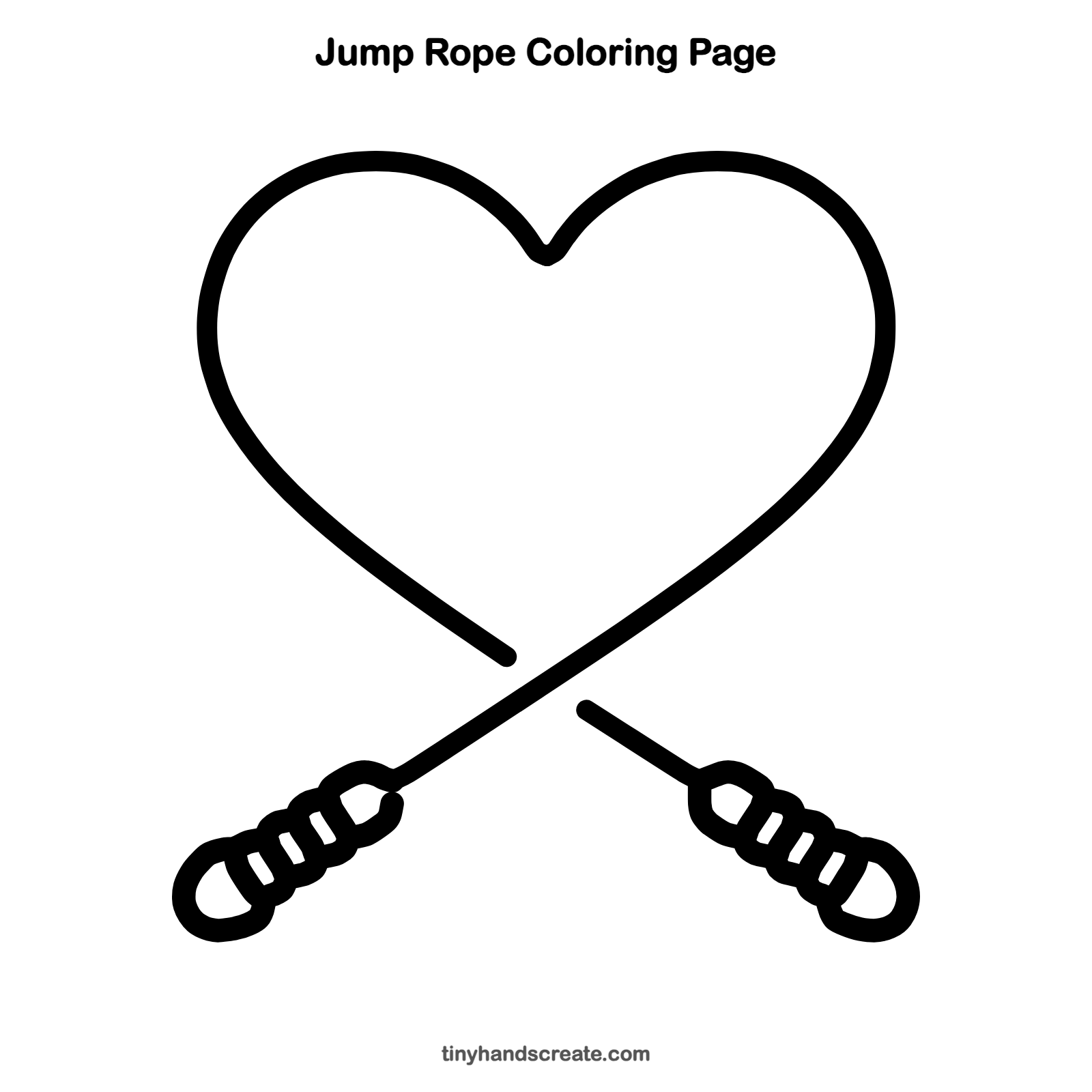 Free printable jump rope coloring page for kids