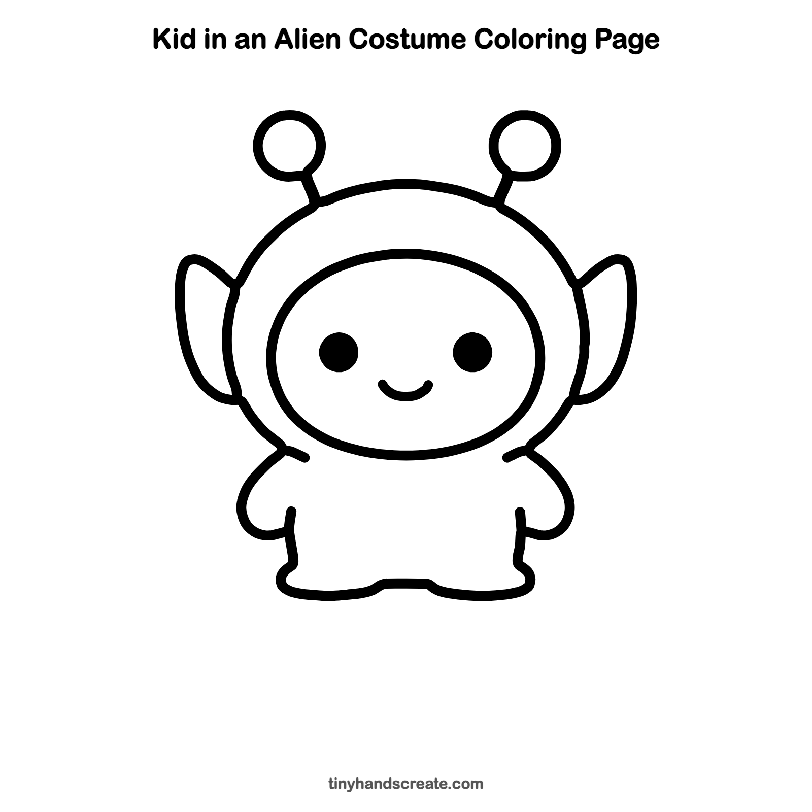 How to Draw a Kid in an Alien Costume: Easy Step by Step for Kids