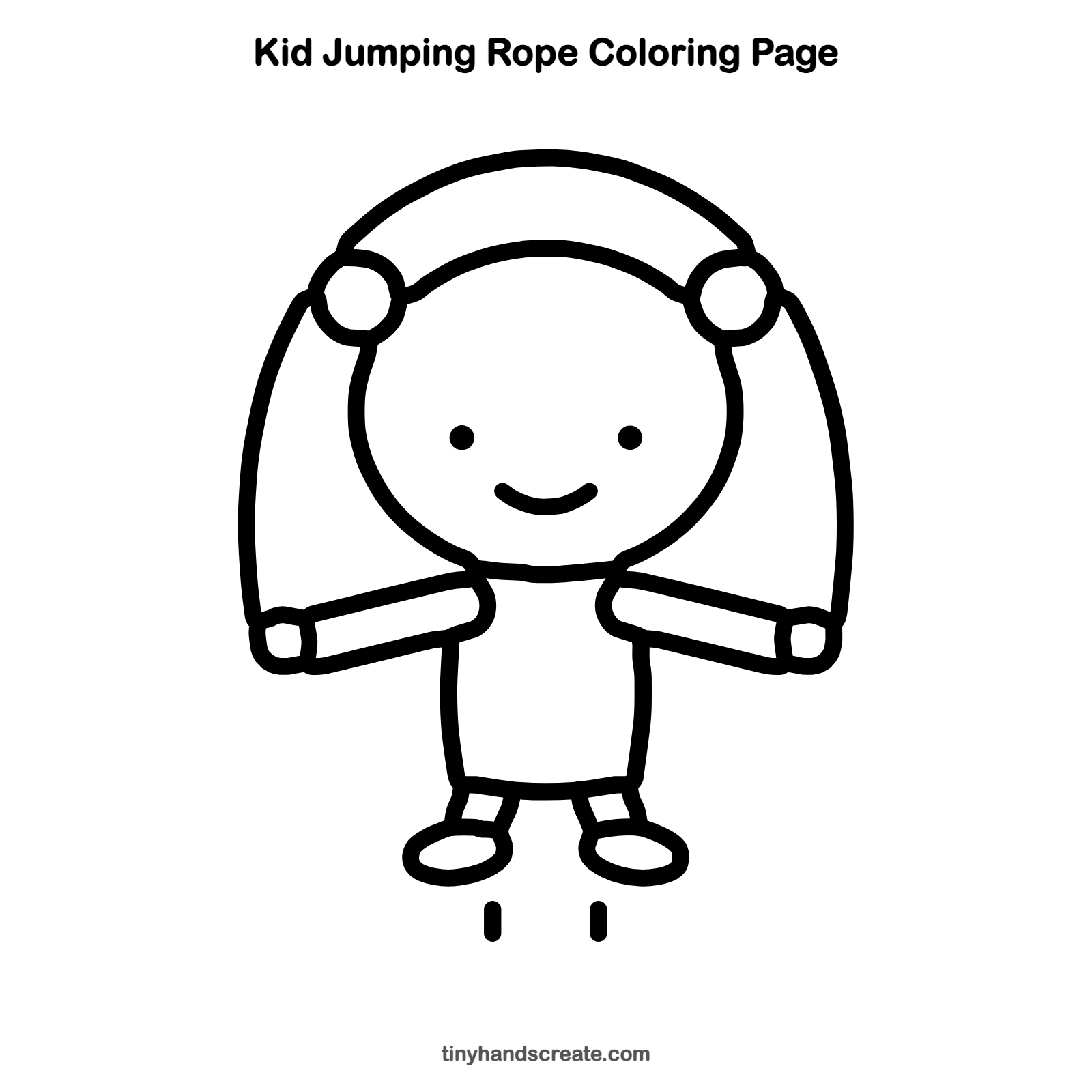 Free printable kid jumping rope coloring page for kids