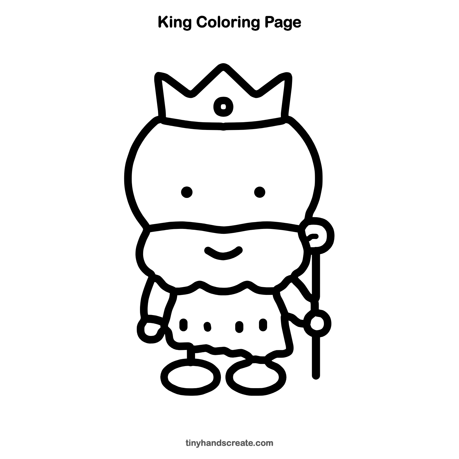 Free printable king coloring page for kids