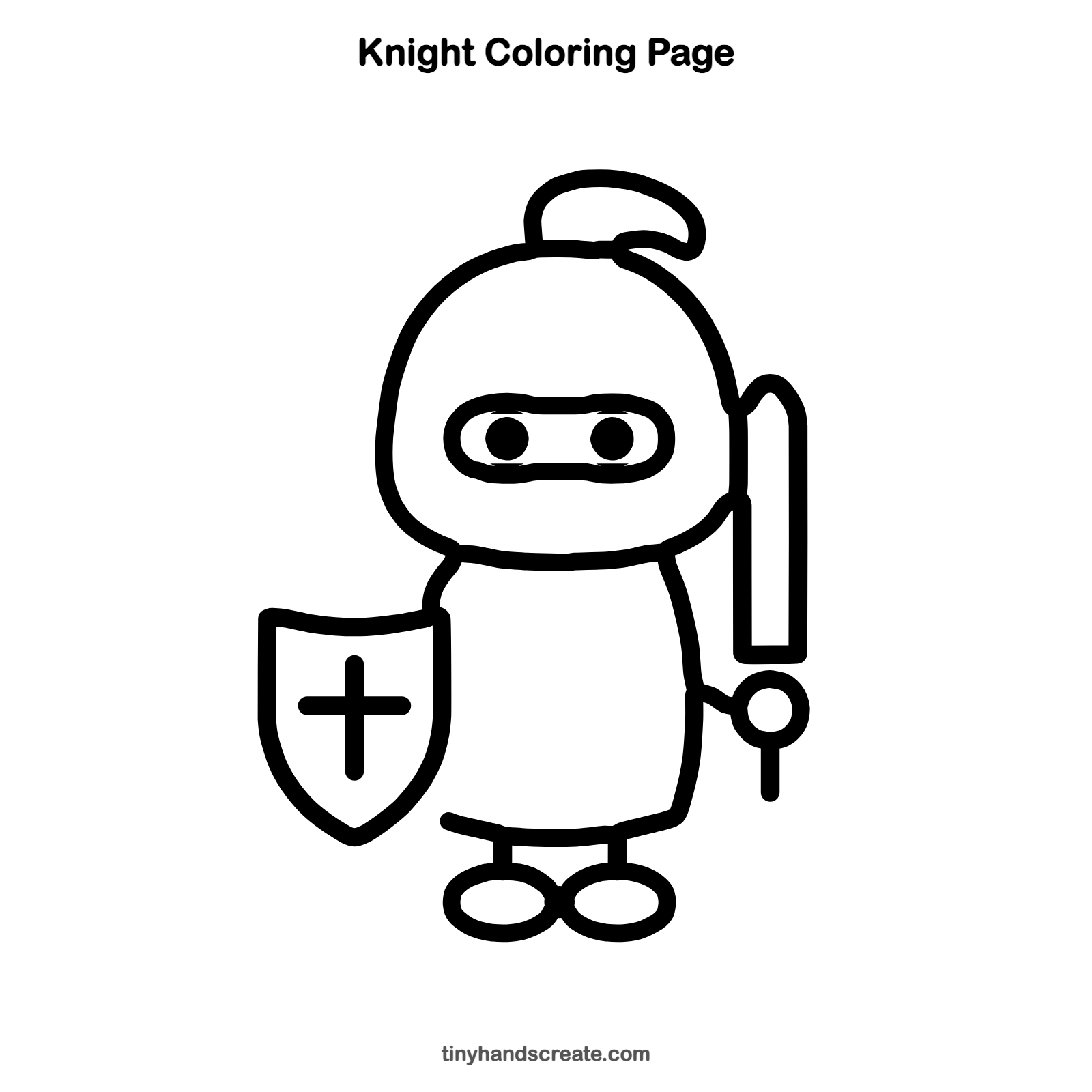 Free printable knight coloring page for kids