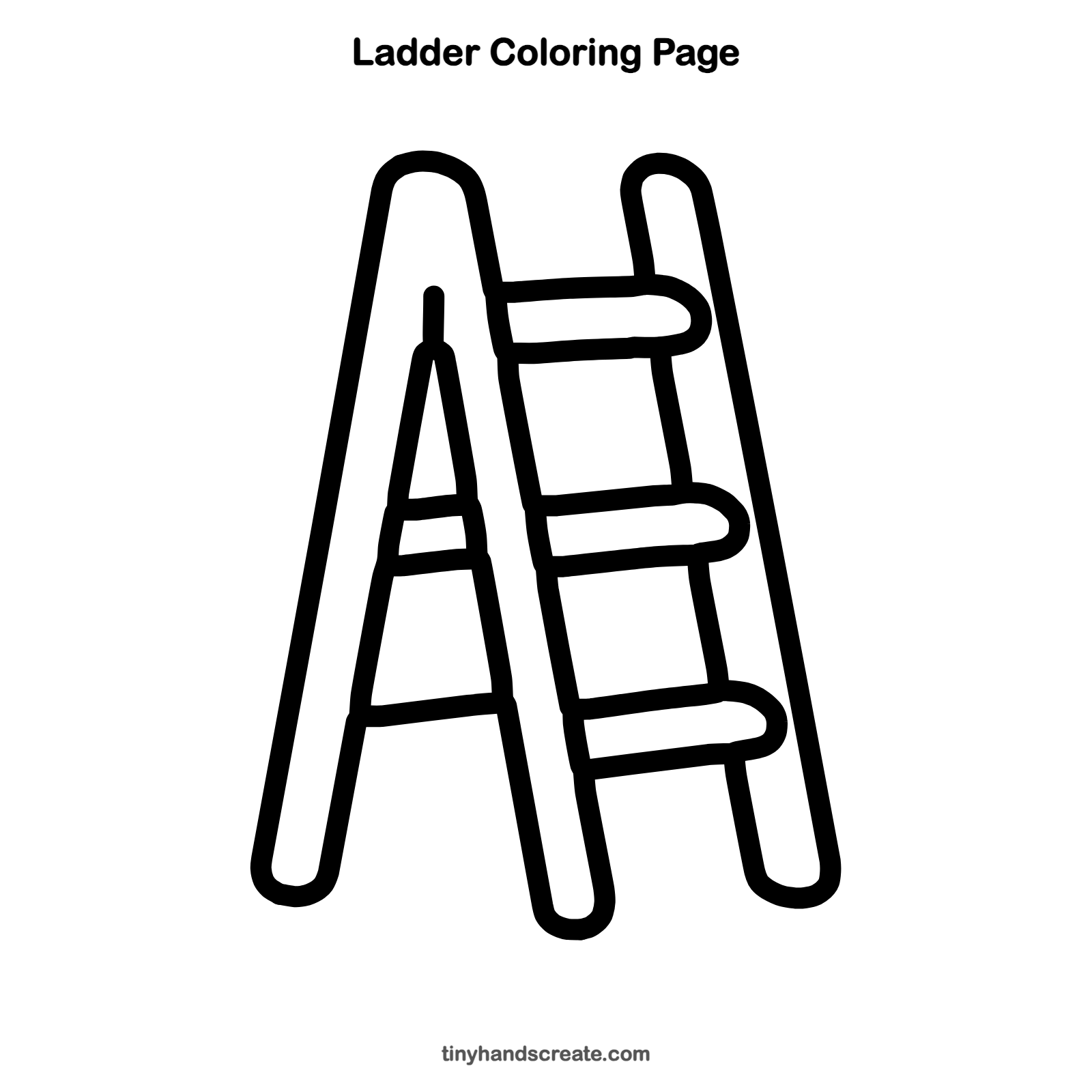 Free printable ladder coloring page for kids
