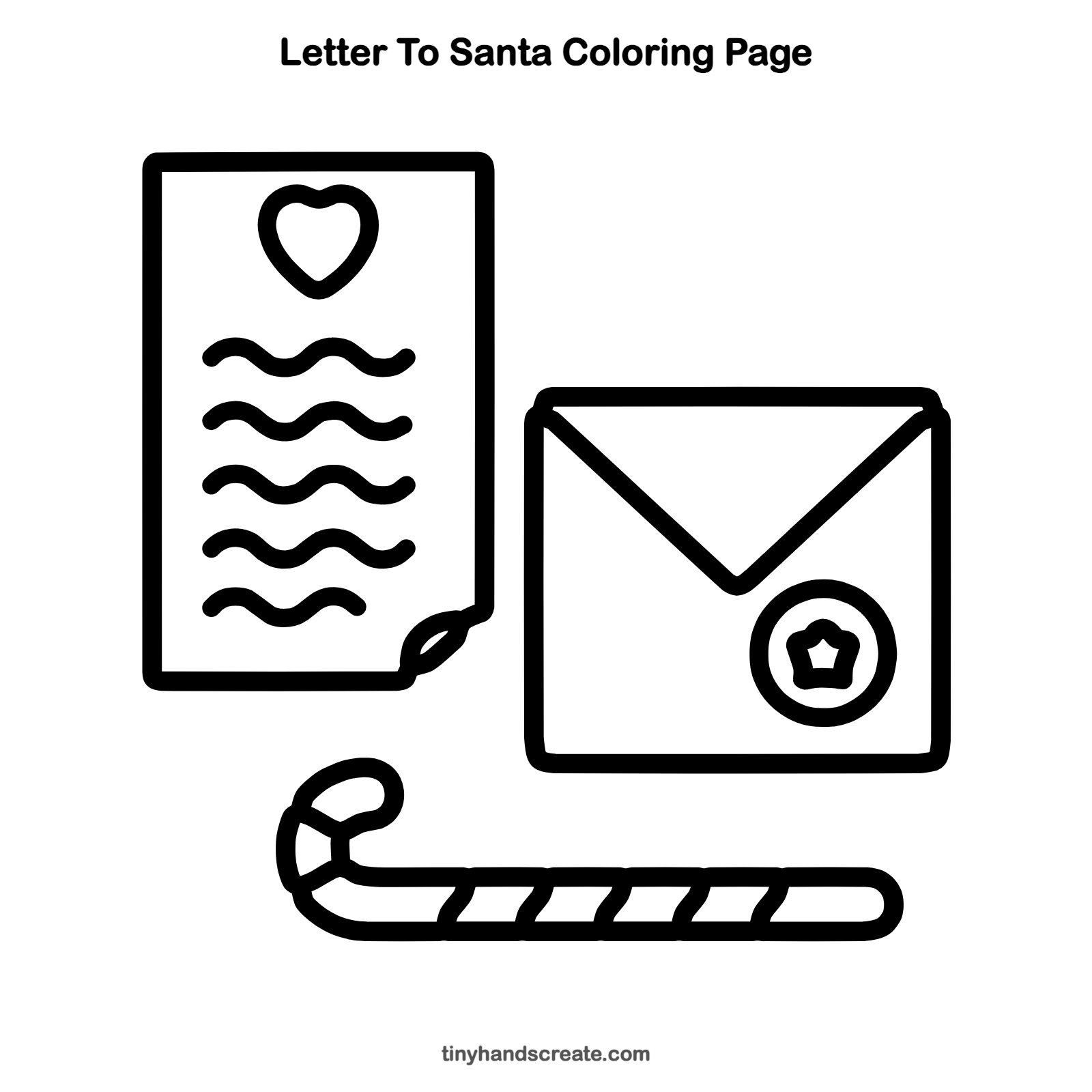 Free printable letter to Santa coloring page for kids