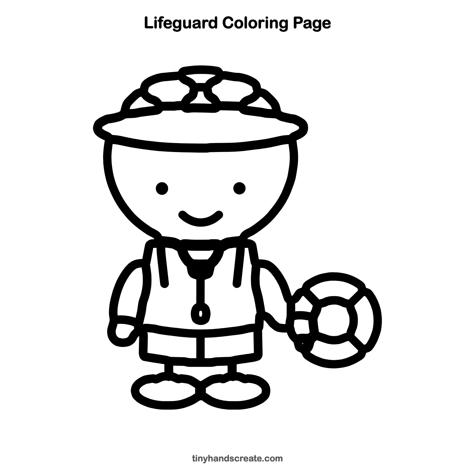 Free printable lifeguard coloring page for kids
