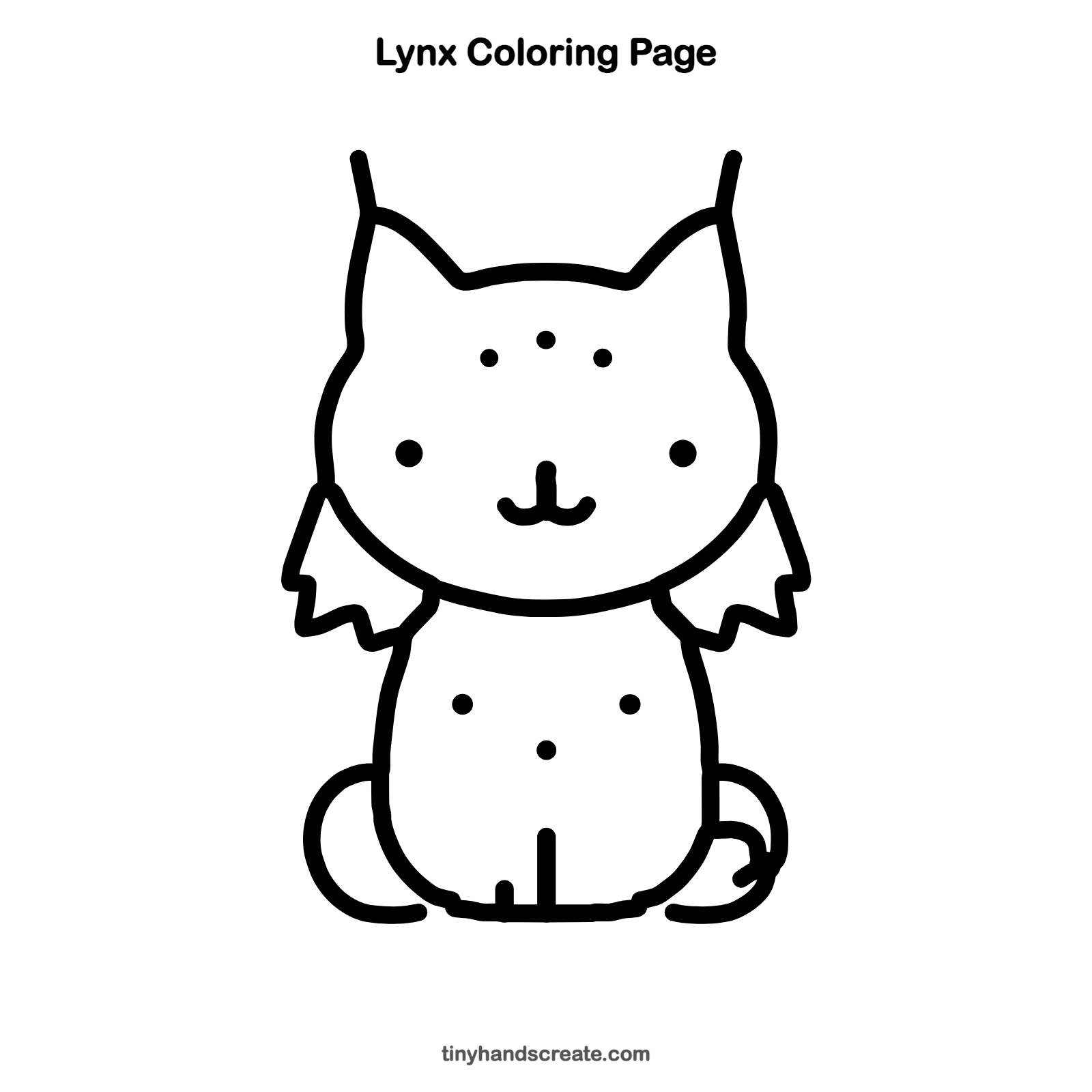 Free printable lynx coloring page for kids
