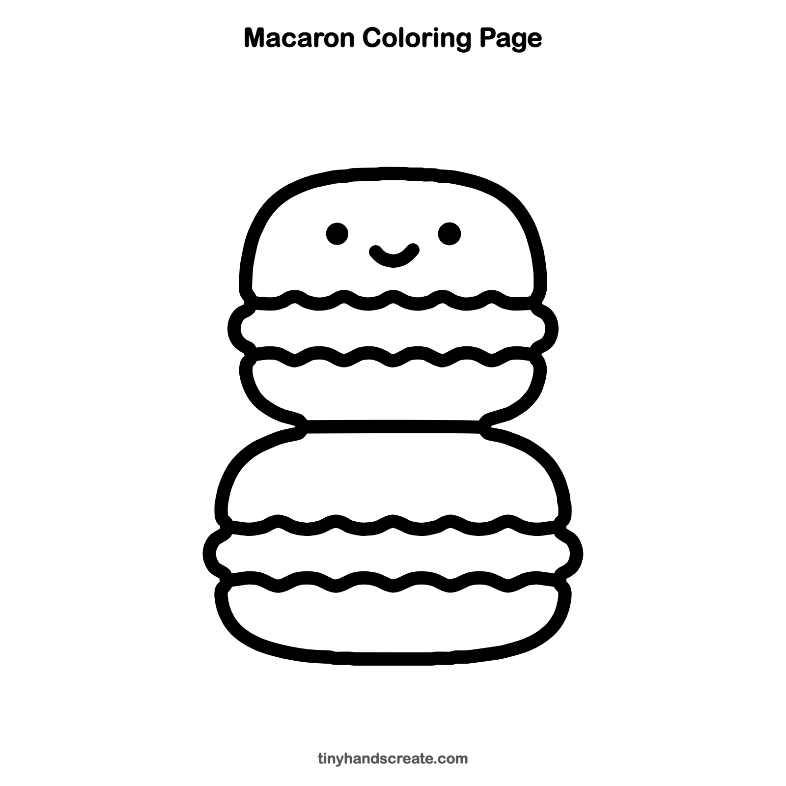Free printable macaron coloring page for kids