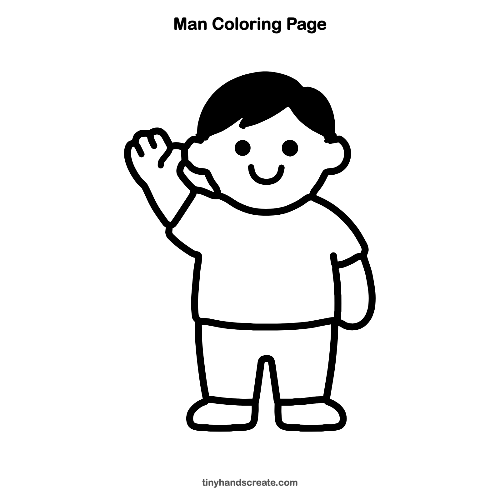 Free printable man coloring page for kids