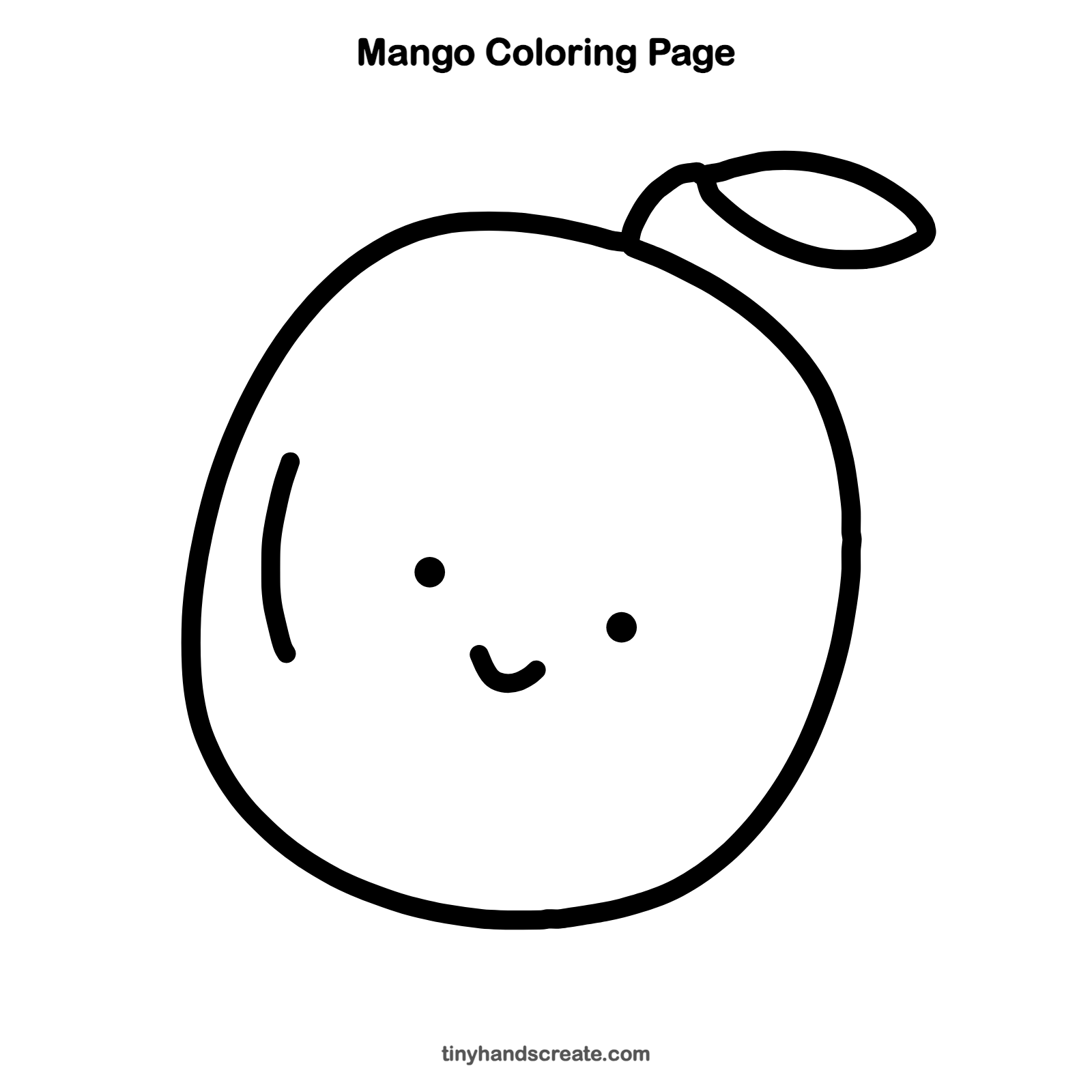 Free printable mango coloring page for kids