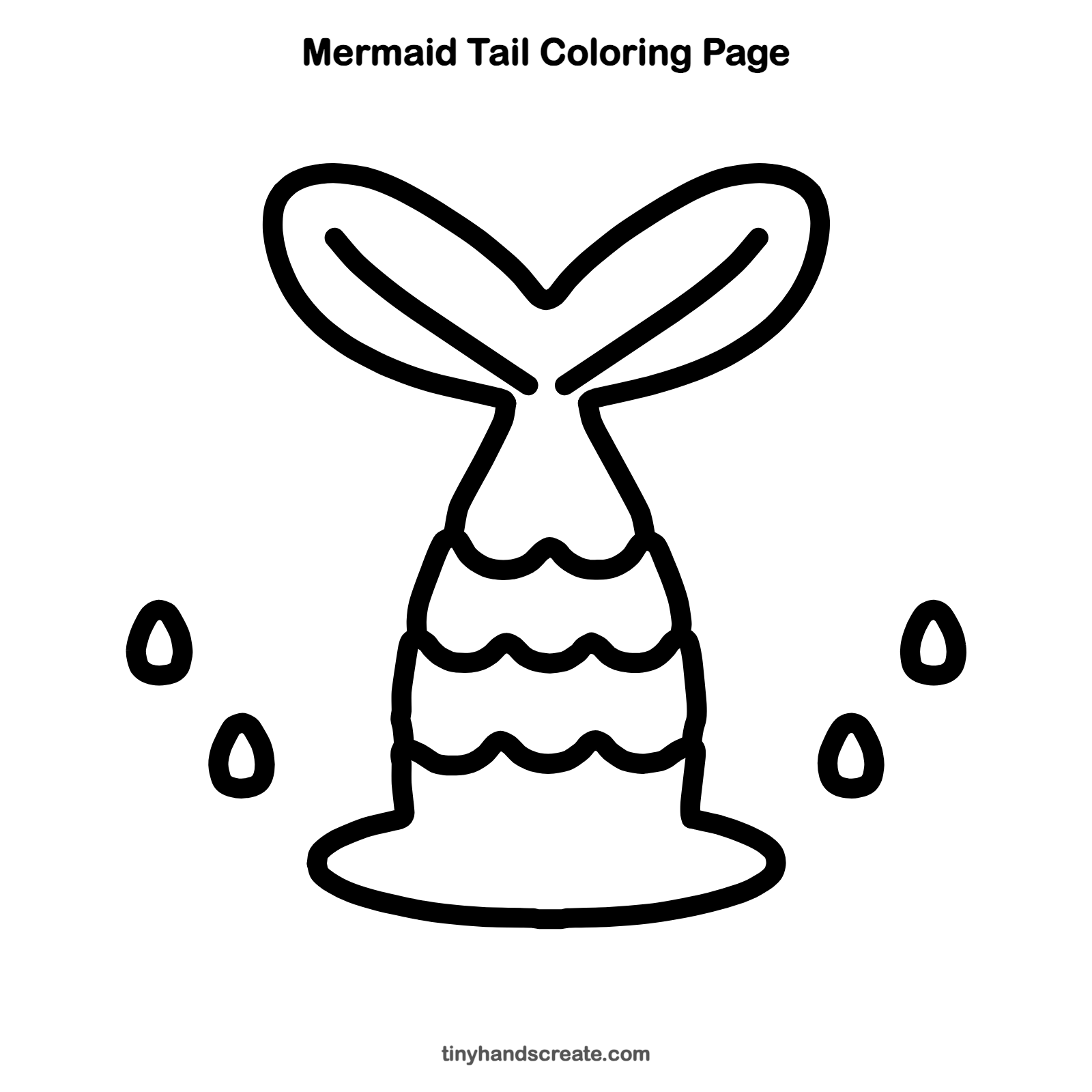Free printable mermaid tail coloring page for kids