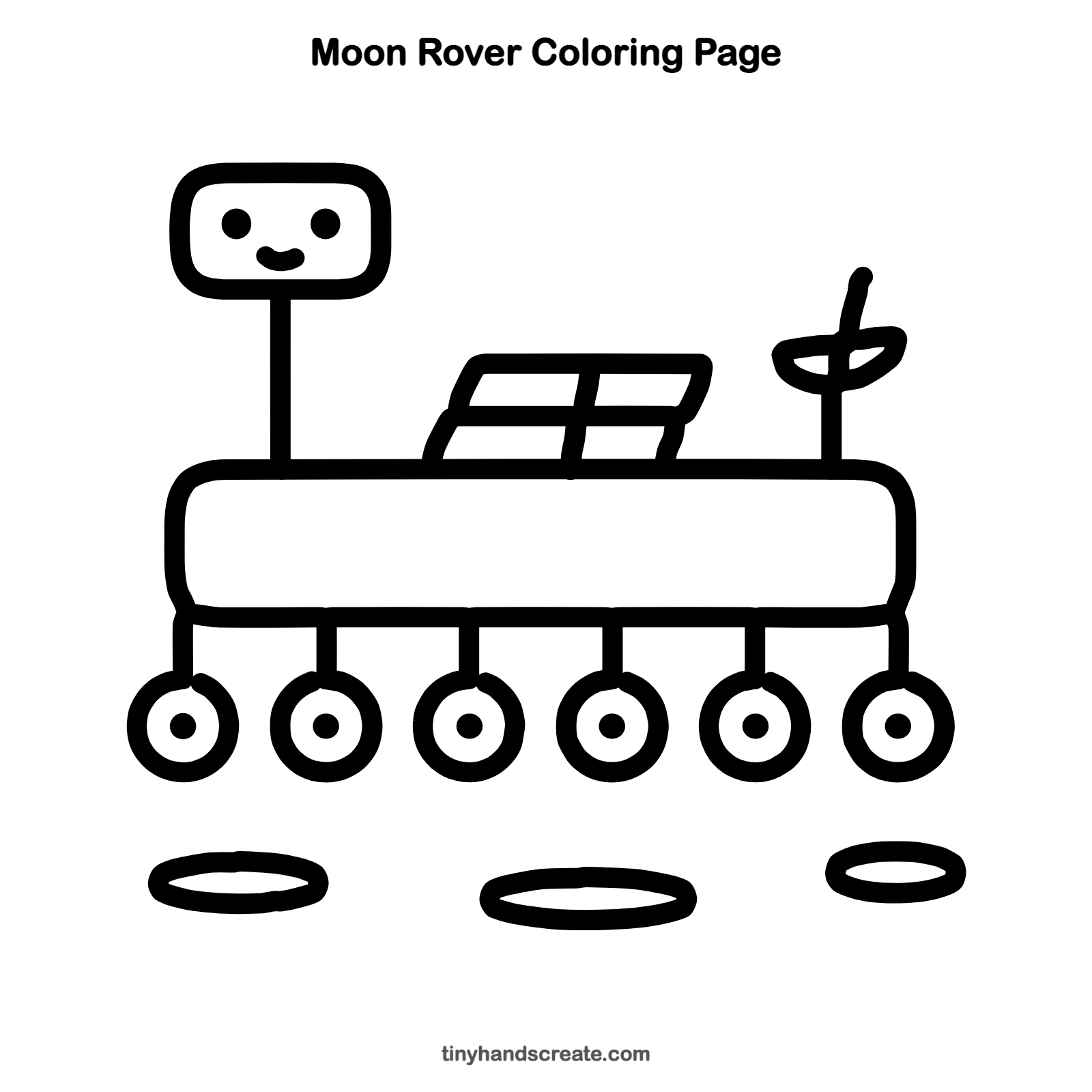 Free printable moon rover coloring page for kids