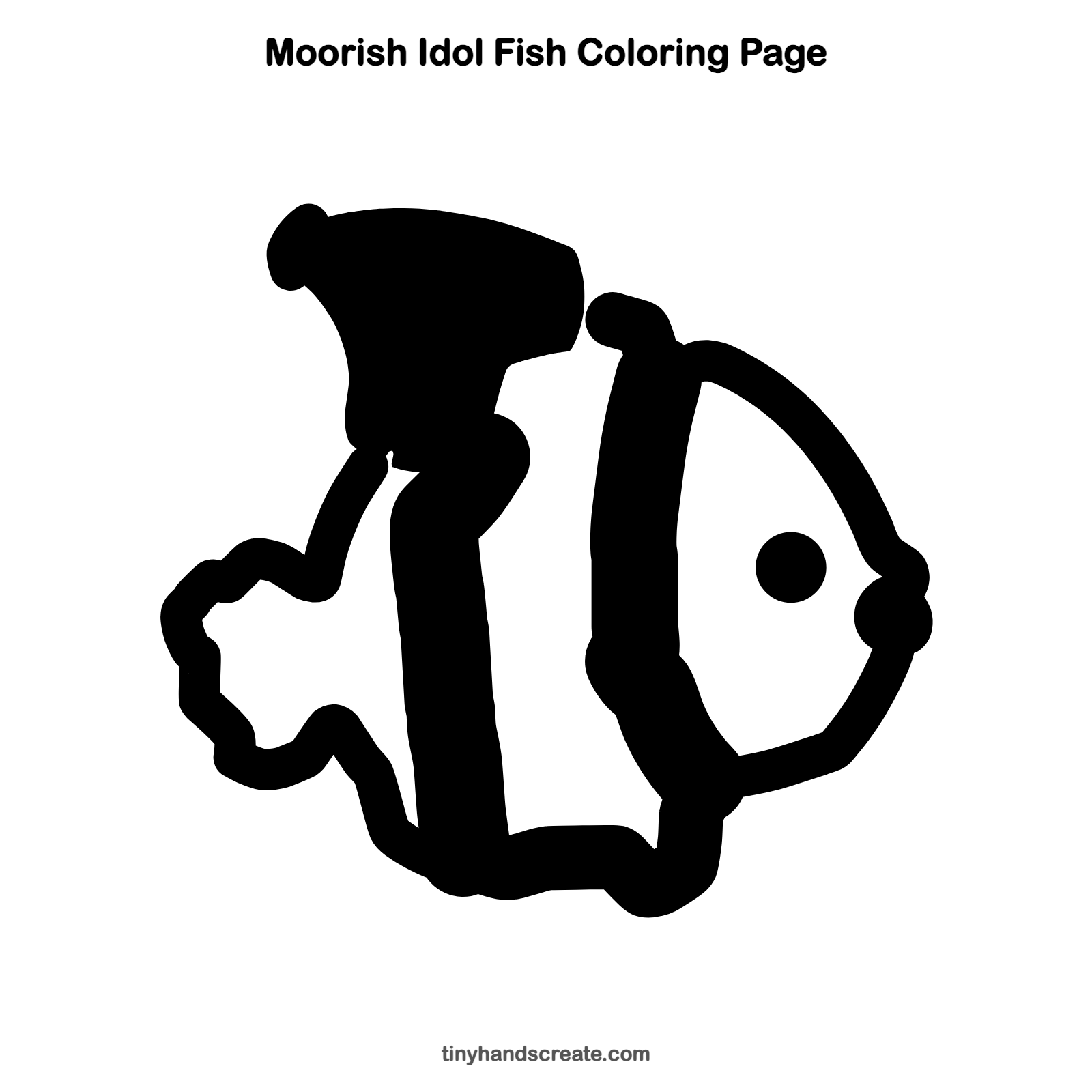How to Draw a Moorish Idol Fish: Easy Step by Step for Kids
