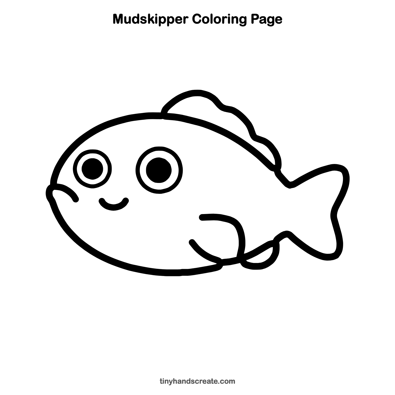 Free printable mudskipper coloring page for kids