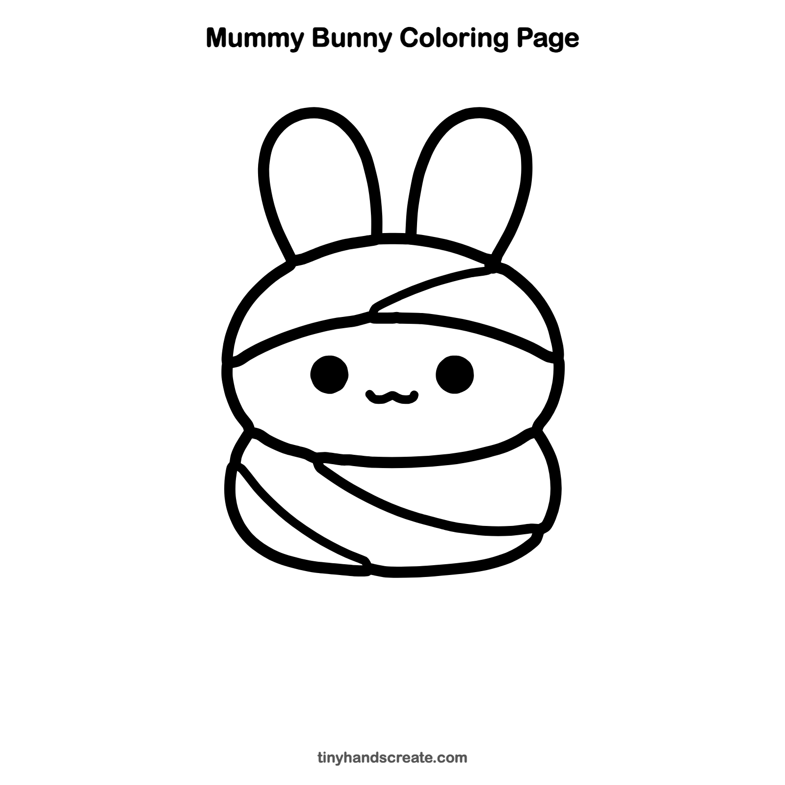 Free printable mummy bunny coloring page for kids