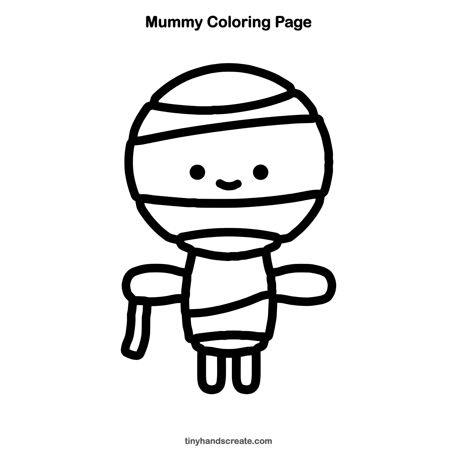 Free printable mummy coloring page for kids