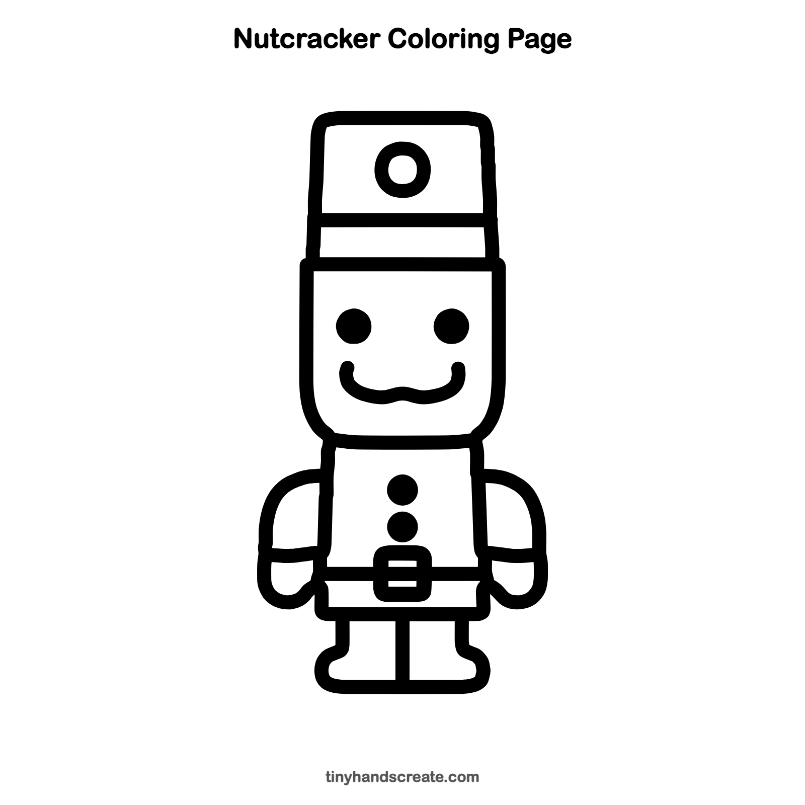 Free printable nutcracker coloring page for kids