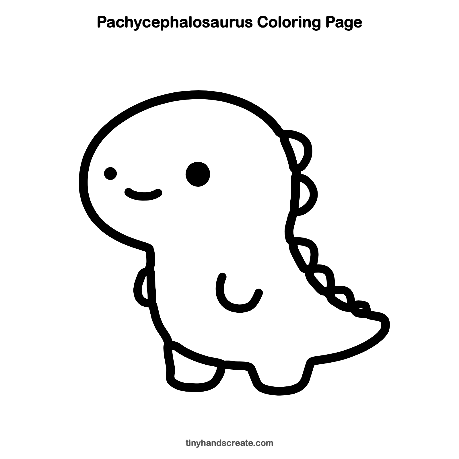 Free printable pachycephalosaurus coloring page for kids