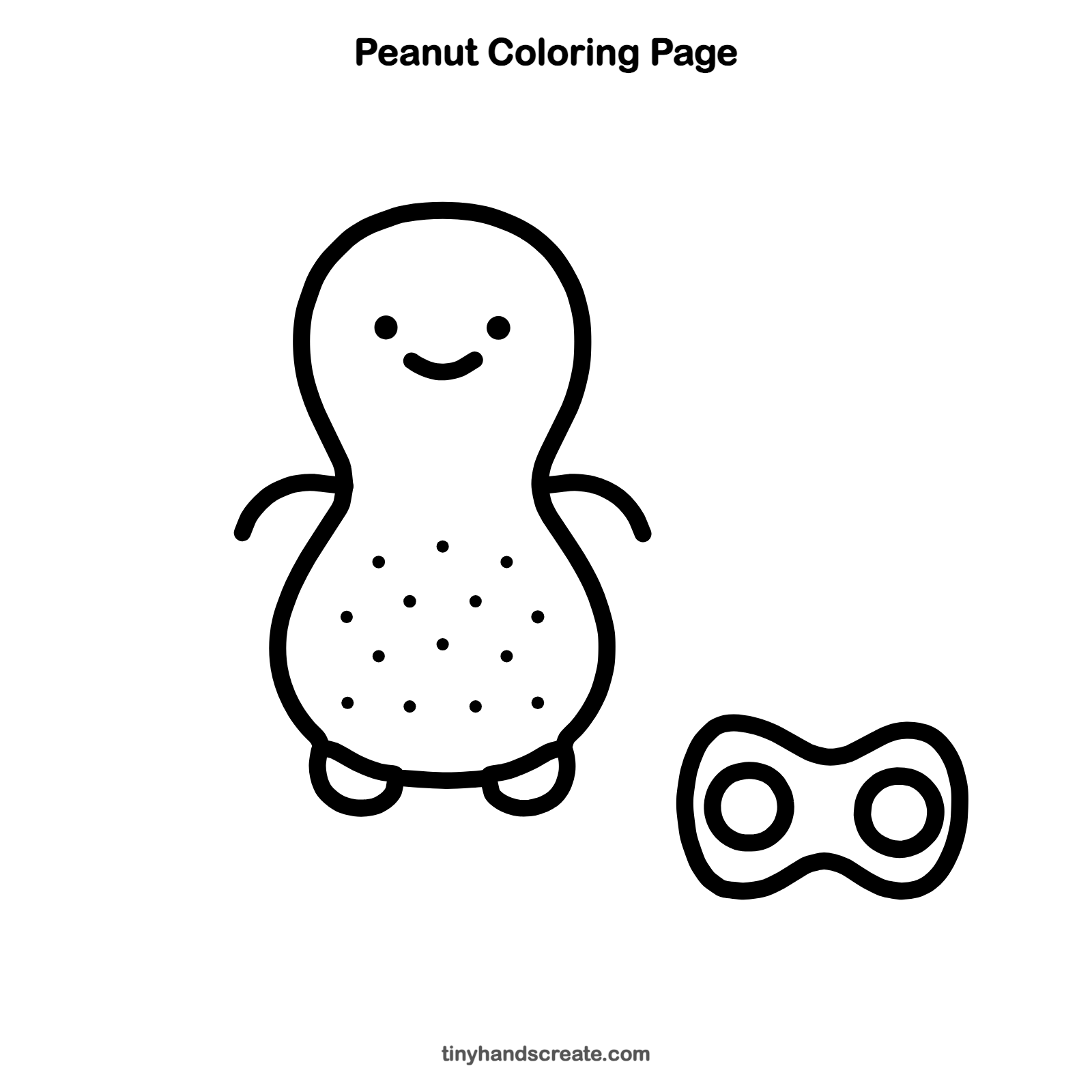 Free printable peanut coloring page for kids