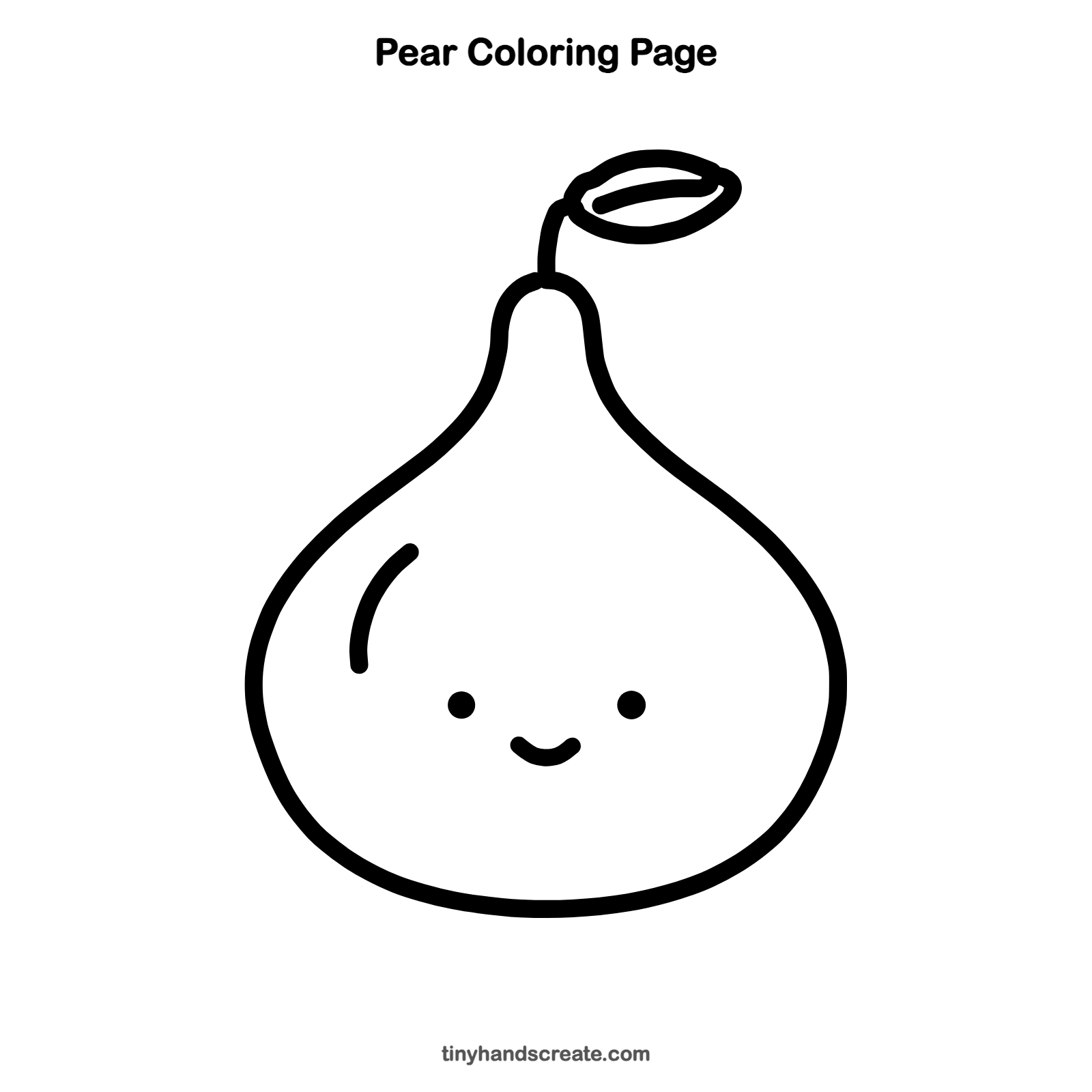 Free printable pear coloring page for kids