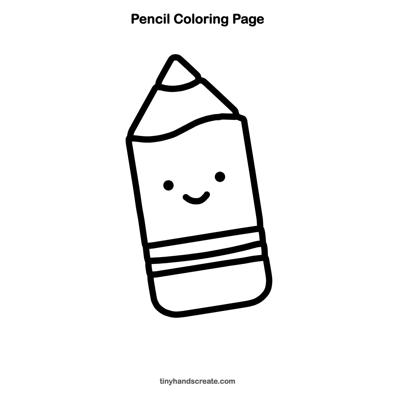 Free printable pencil coloring page for kids