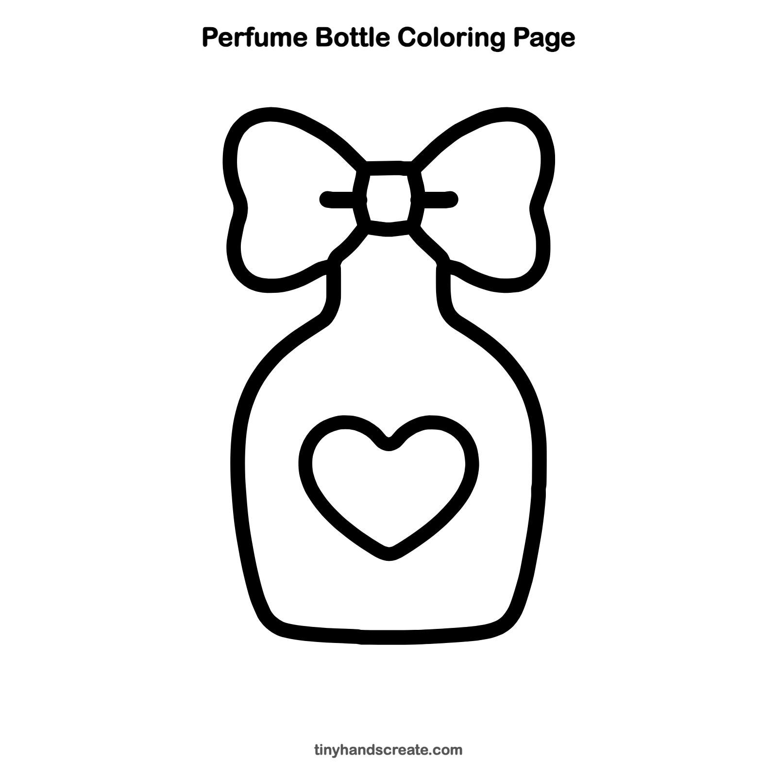 Free printable perfume bottle coloring page for kids