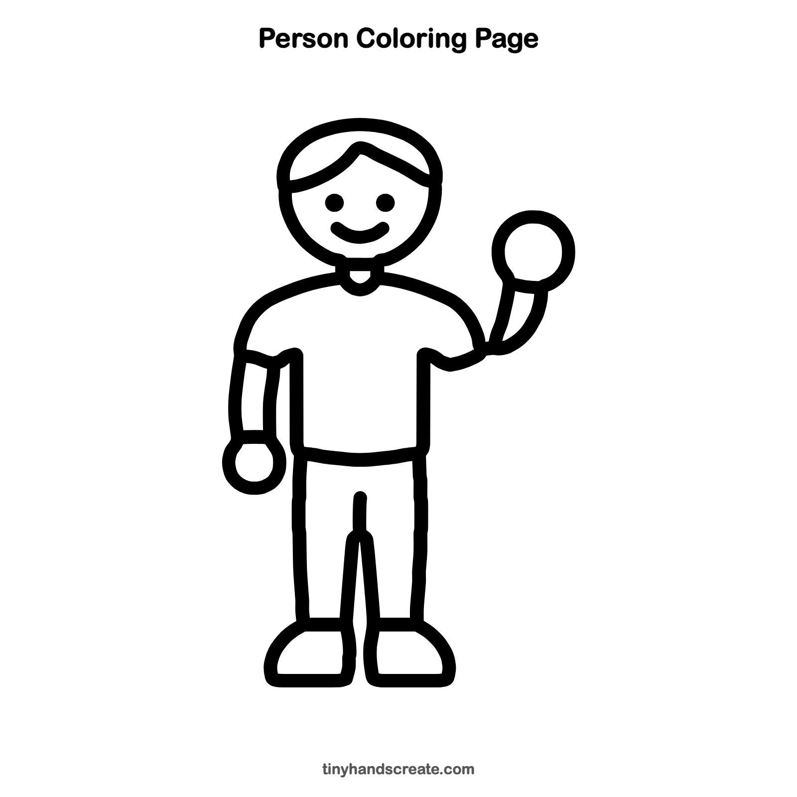 Free printable person coloring page for kids