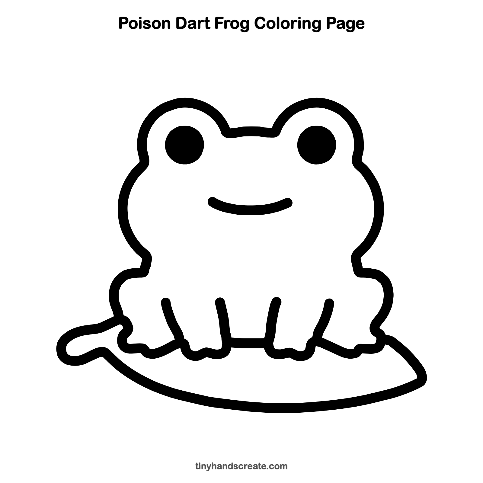 Free printable poison dart frog coloring page for kids