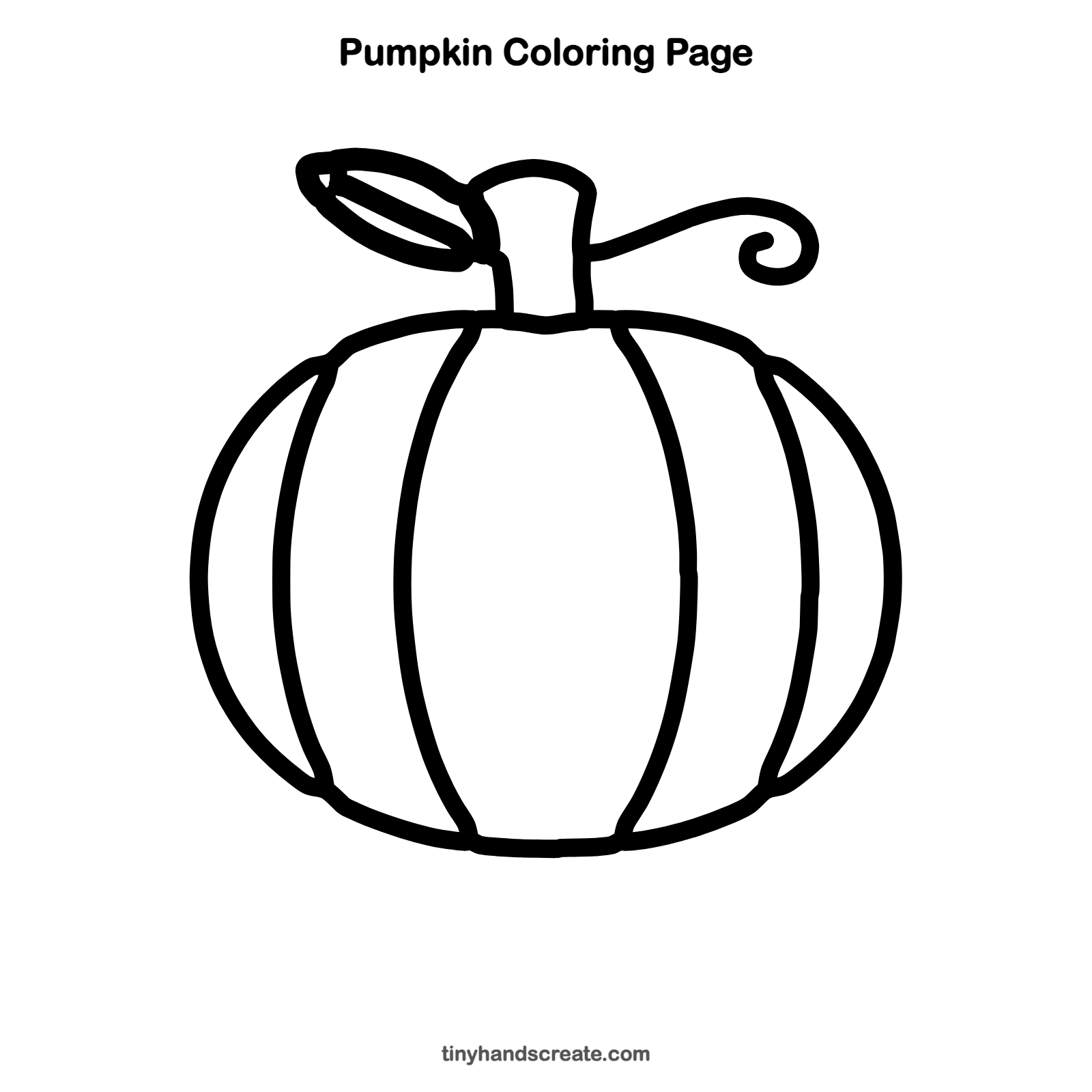 Free printable pumpkin coloring page for kids