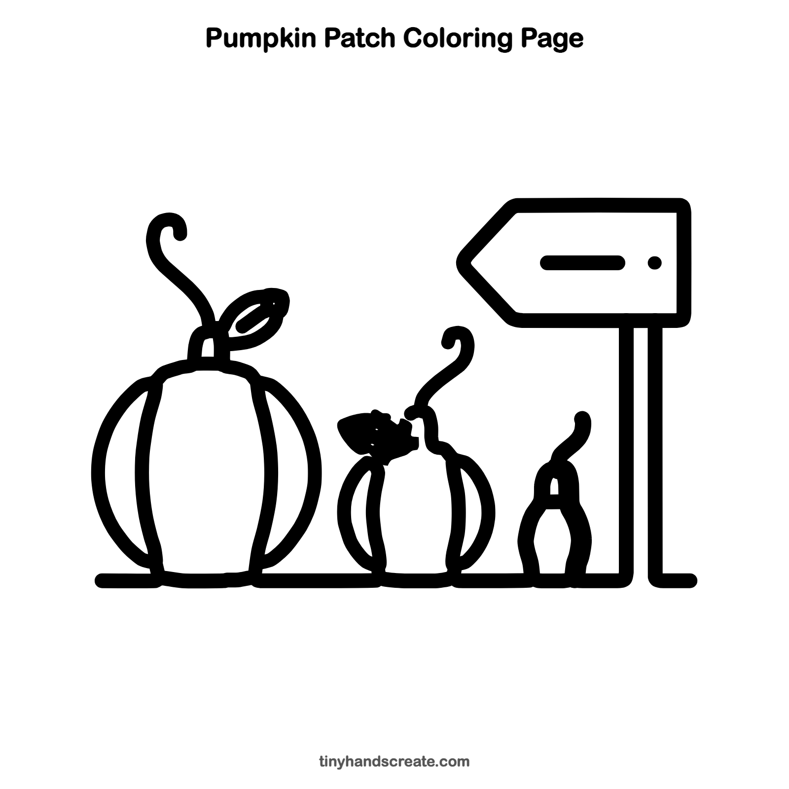 Free printable pumpkin patch coloring page for kids