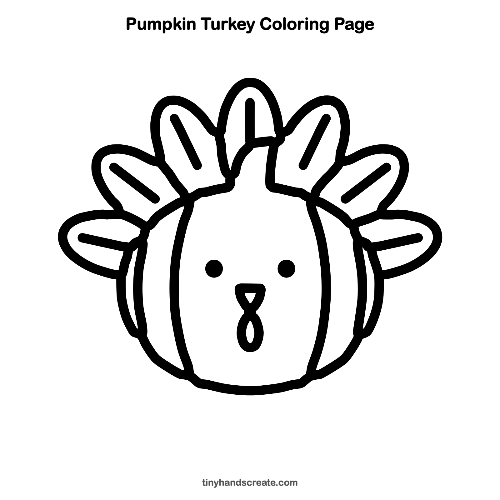 Free printable pumpkin turkey coloring page for kids