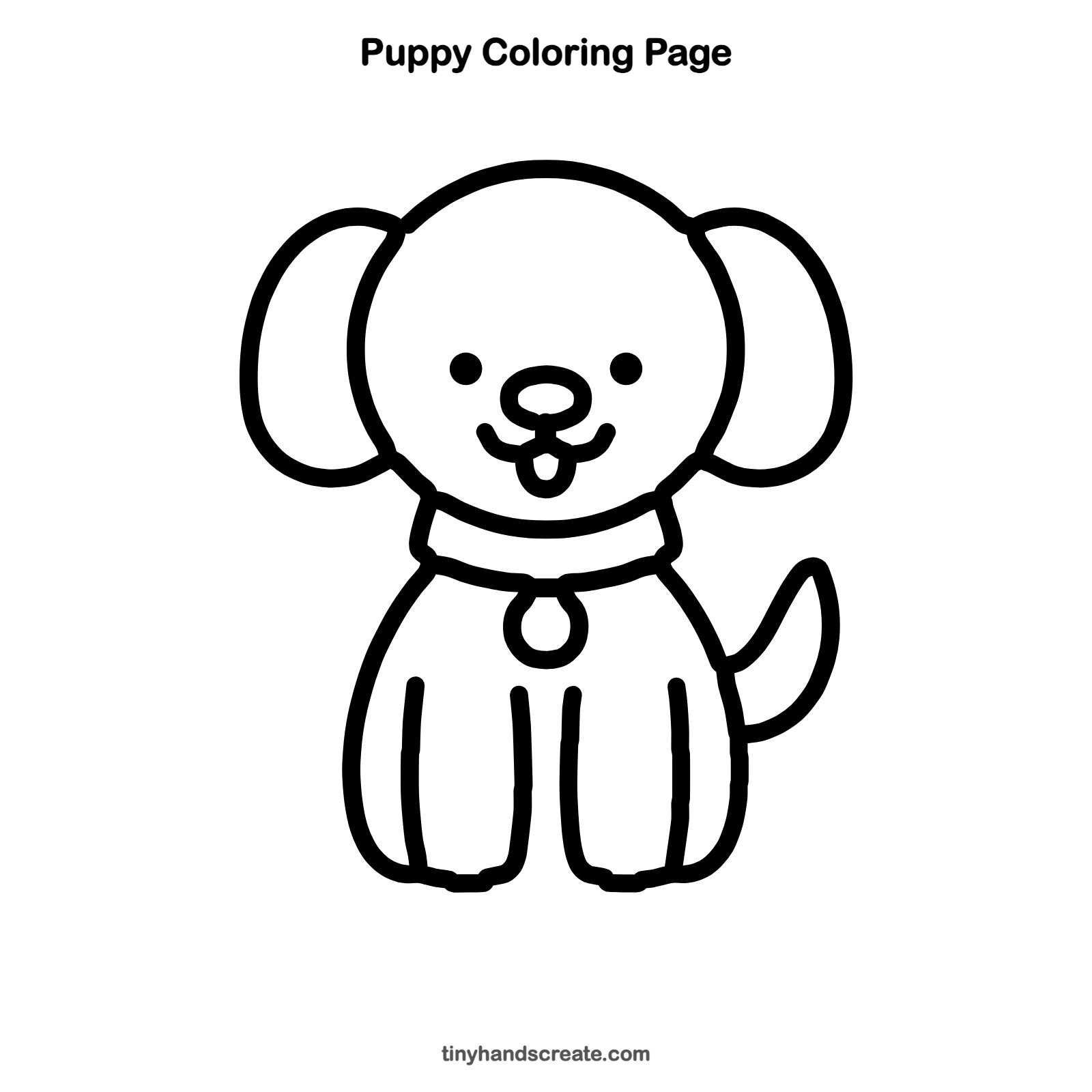 Free printable puppy coloring page for kids