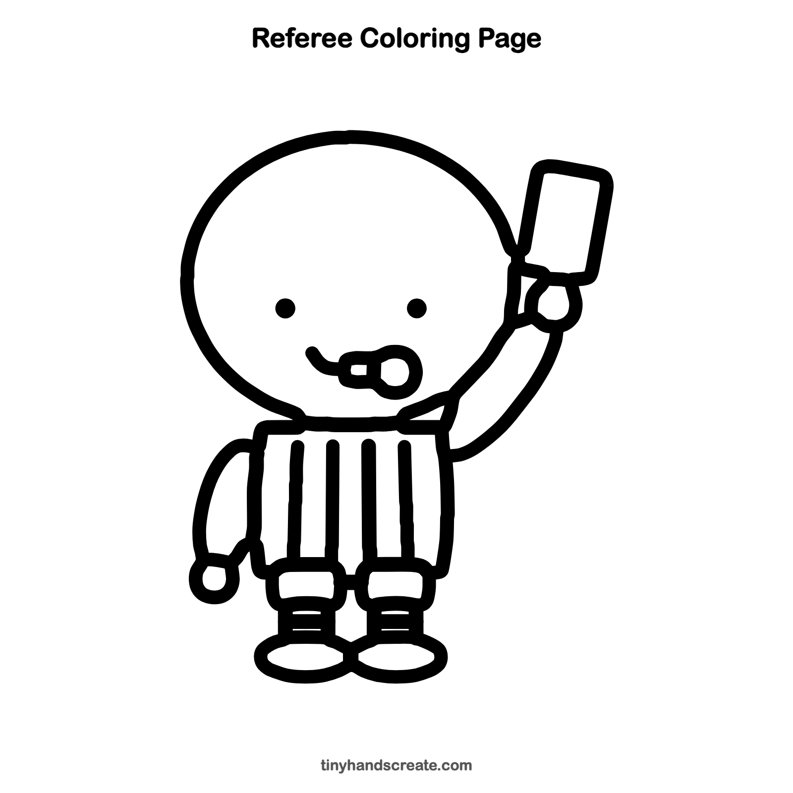 Free printable referee coloring page for kids