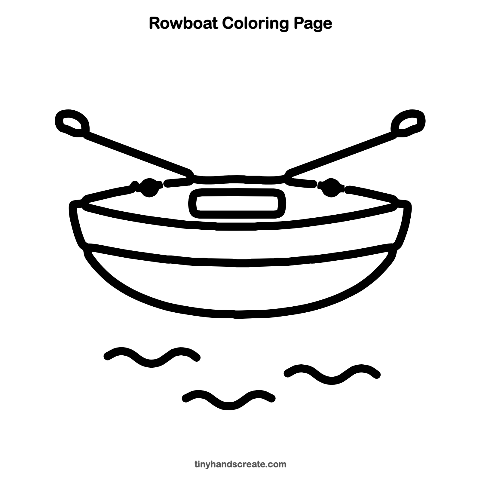 Free printable rowboat coloring page for kids