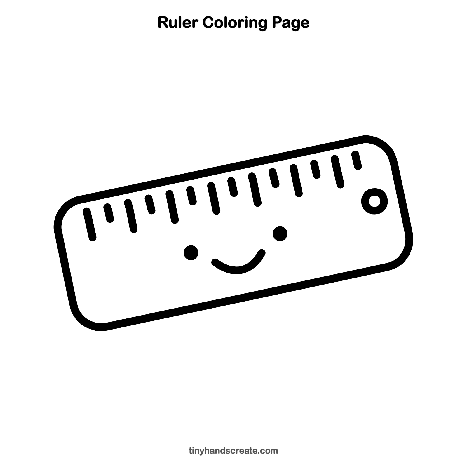 Free printable ruler coloring page for kids