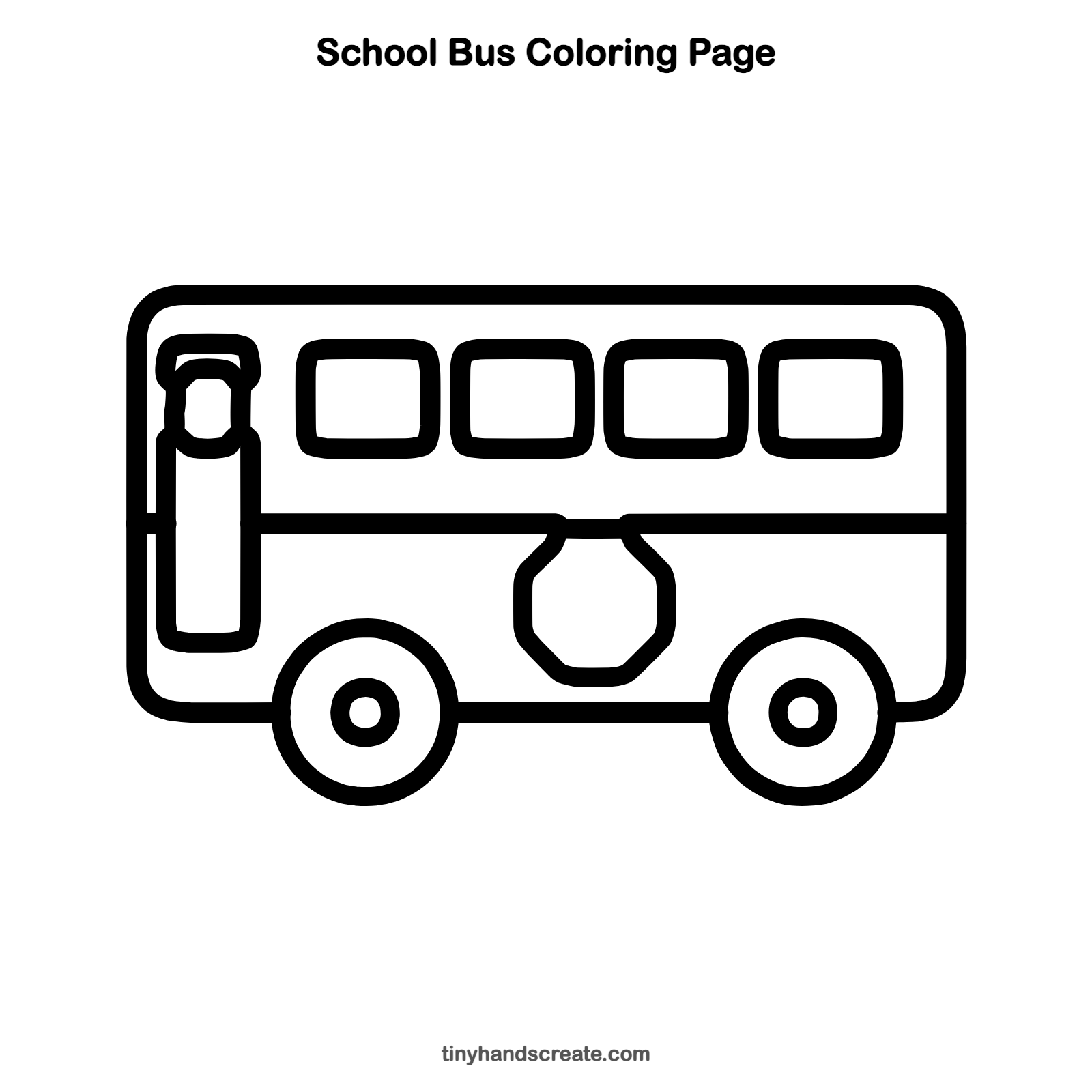 Free printable school bus coloring page for kids