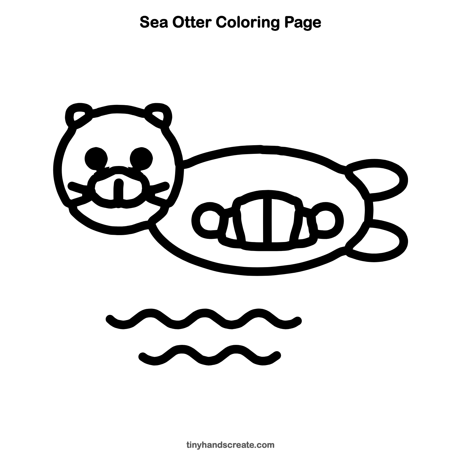 Free printable sea otter coloring page for kids