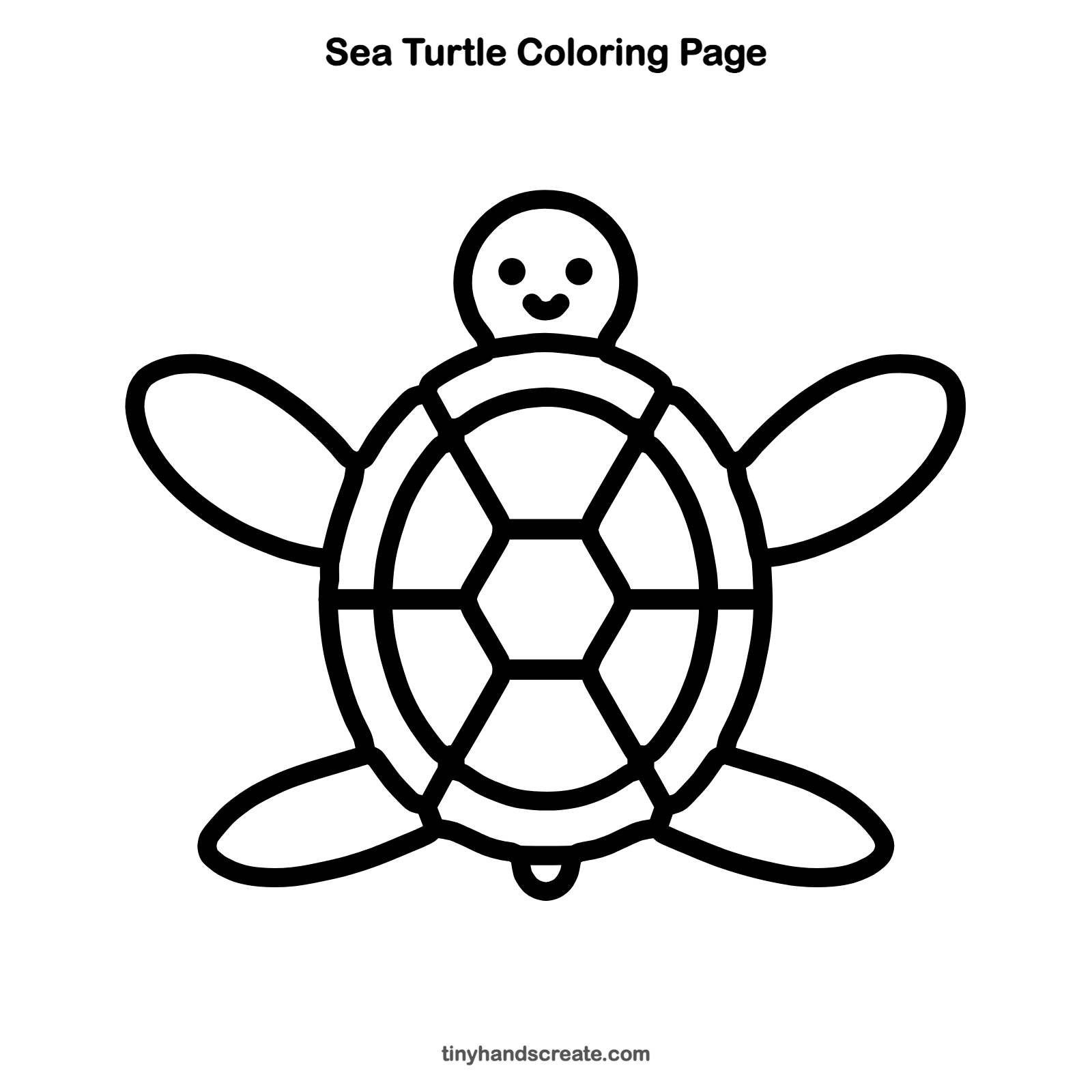 Free printable sea turtle coloring page for kids