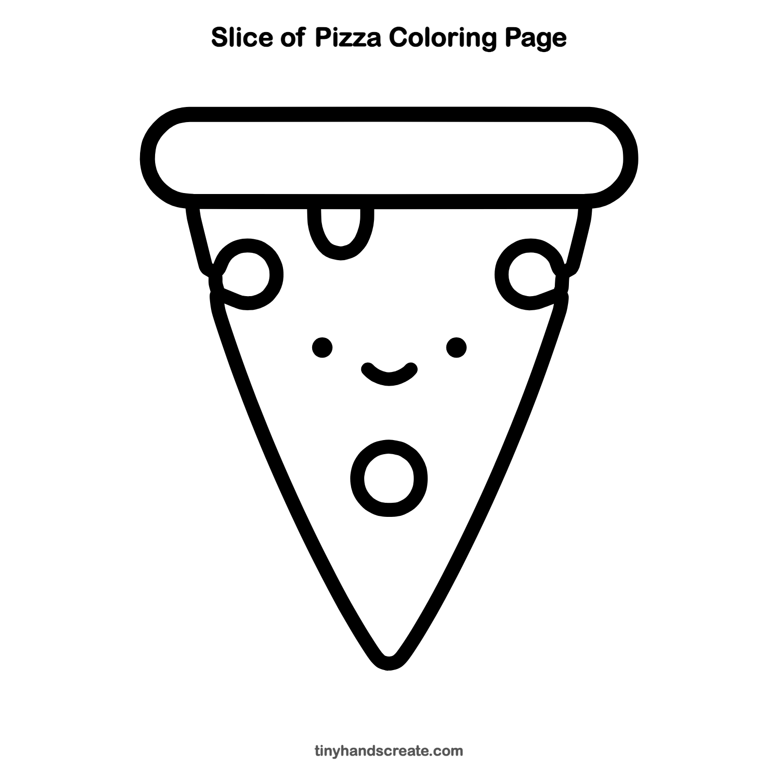 Free printable slice of pizza coloring page for kids