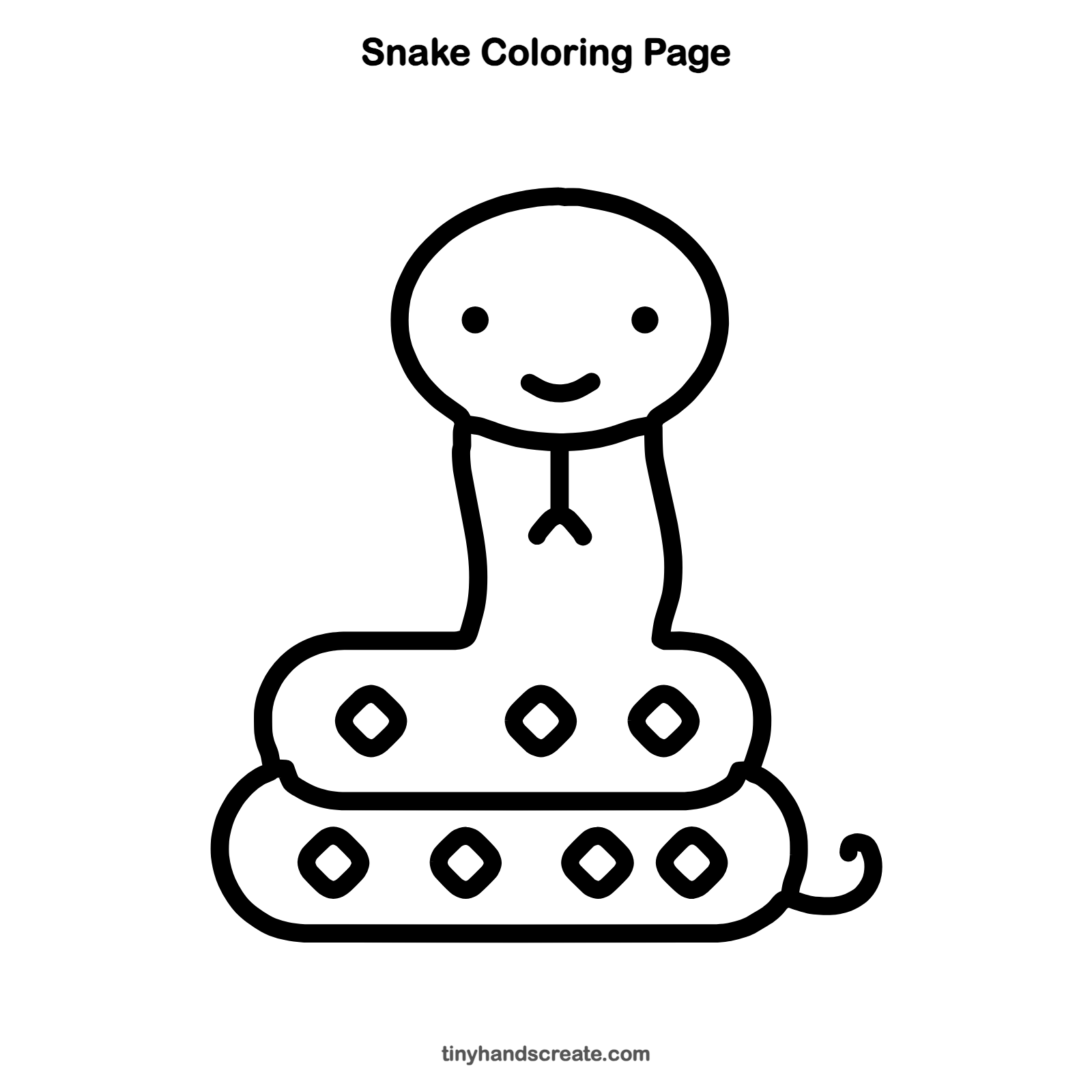 Free printable snake coloring page for kids