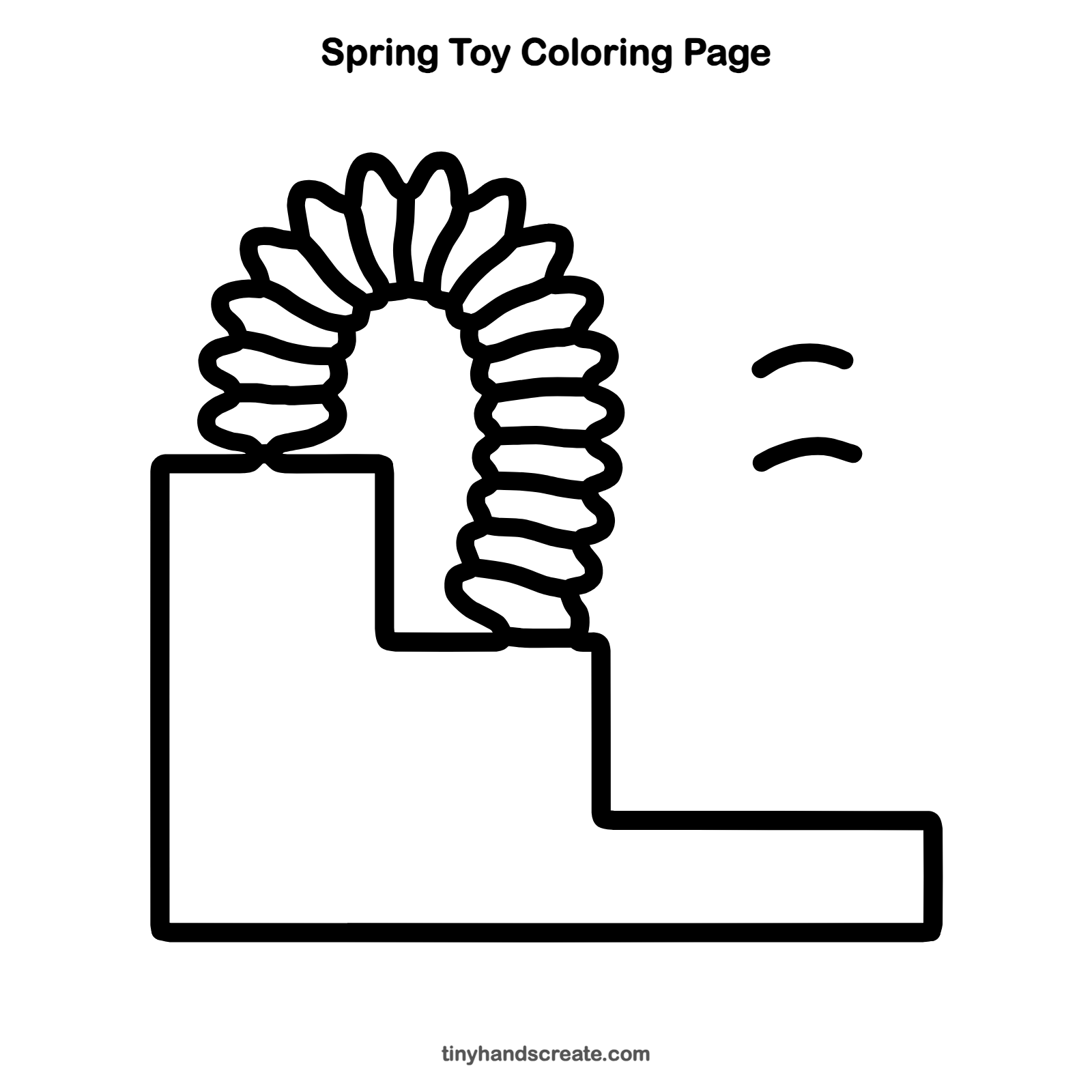 Free printable spring toy coloring page for kids