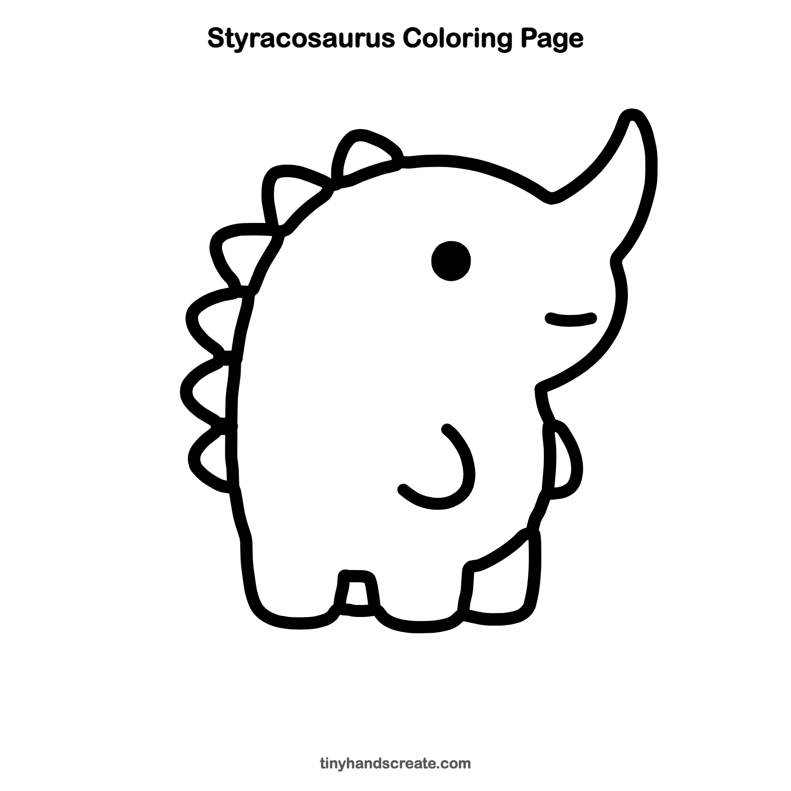 Free printable styracosaurus coloring page for kids