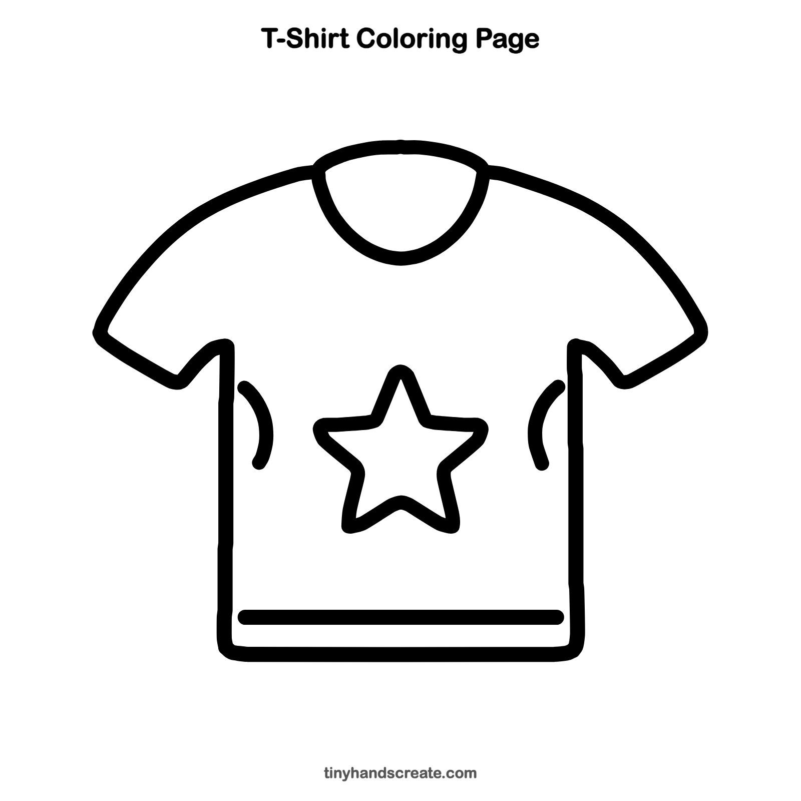 Free printable T-shirt coloring page for kids