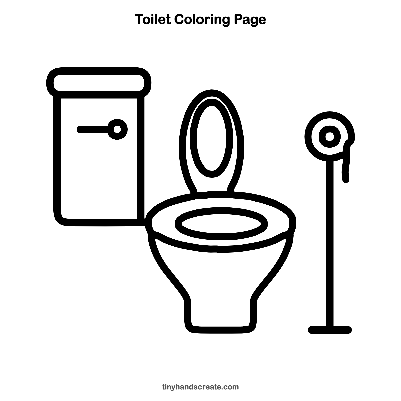 Free printable toilet coloring page for kids