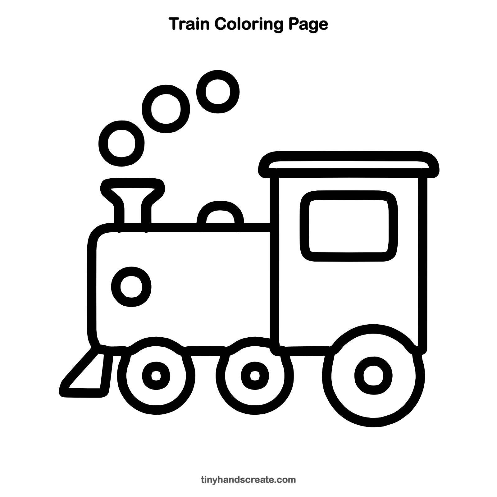 Free printable train coloring page for kids