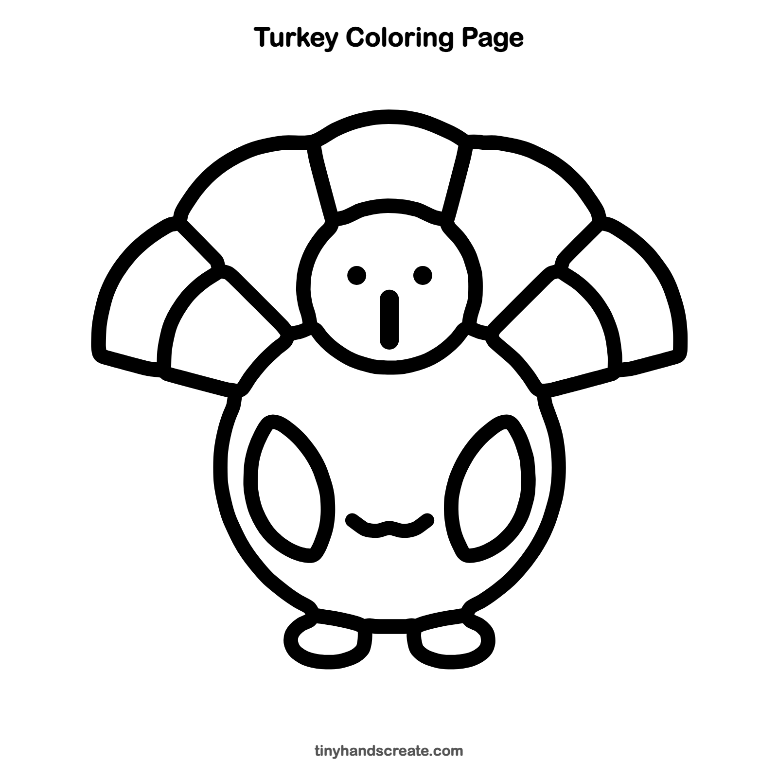 Free printable turkey coloring page for kids