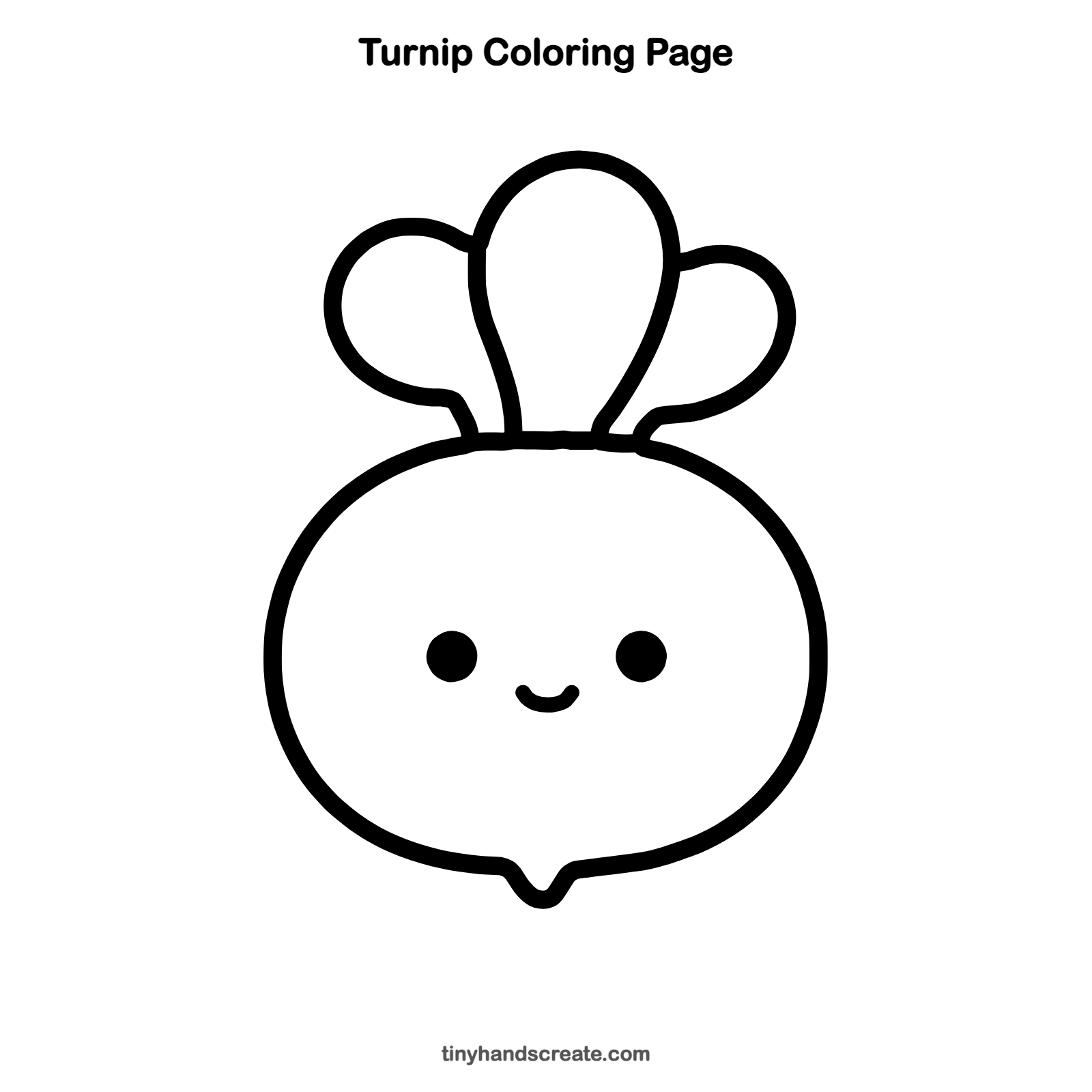 Free printable turnip coloring page for kids