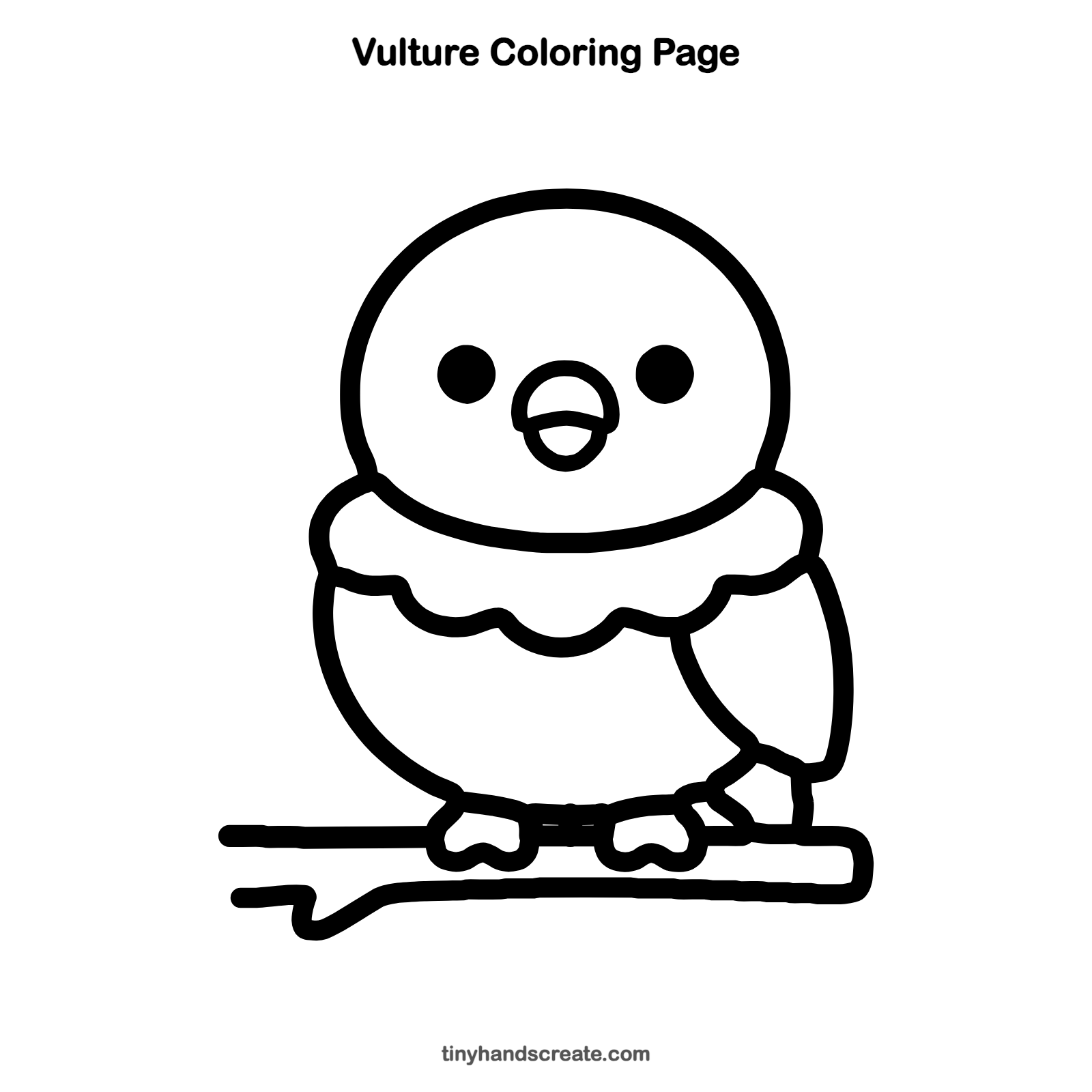Free printable vulture coloring page for kids