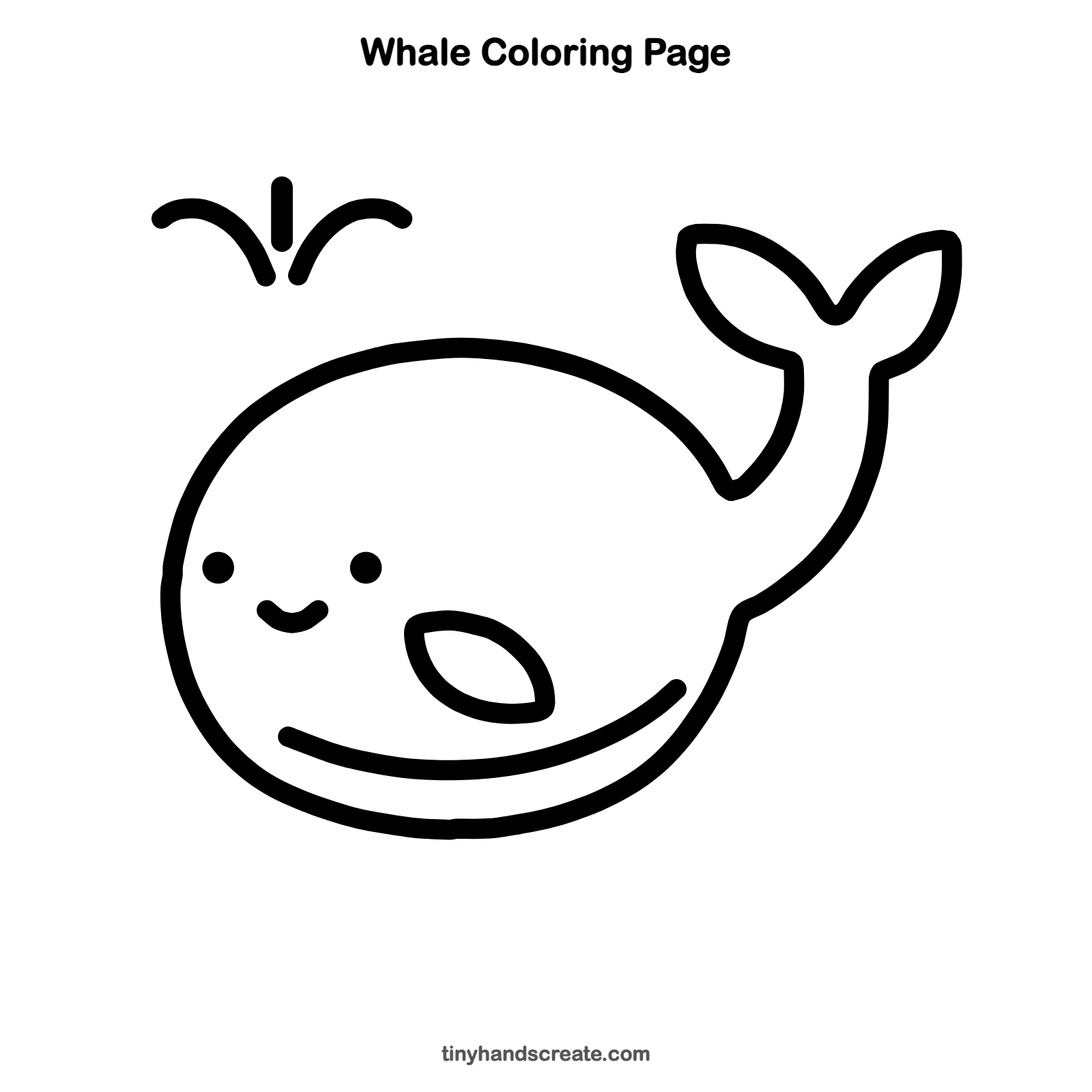 Free printable whale coloring page for kids