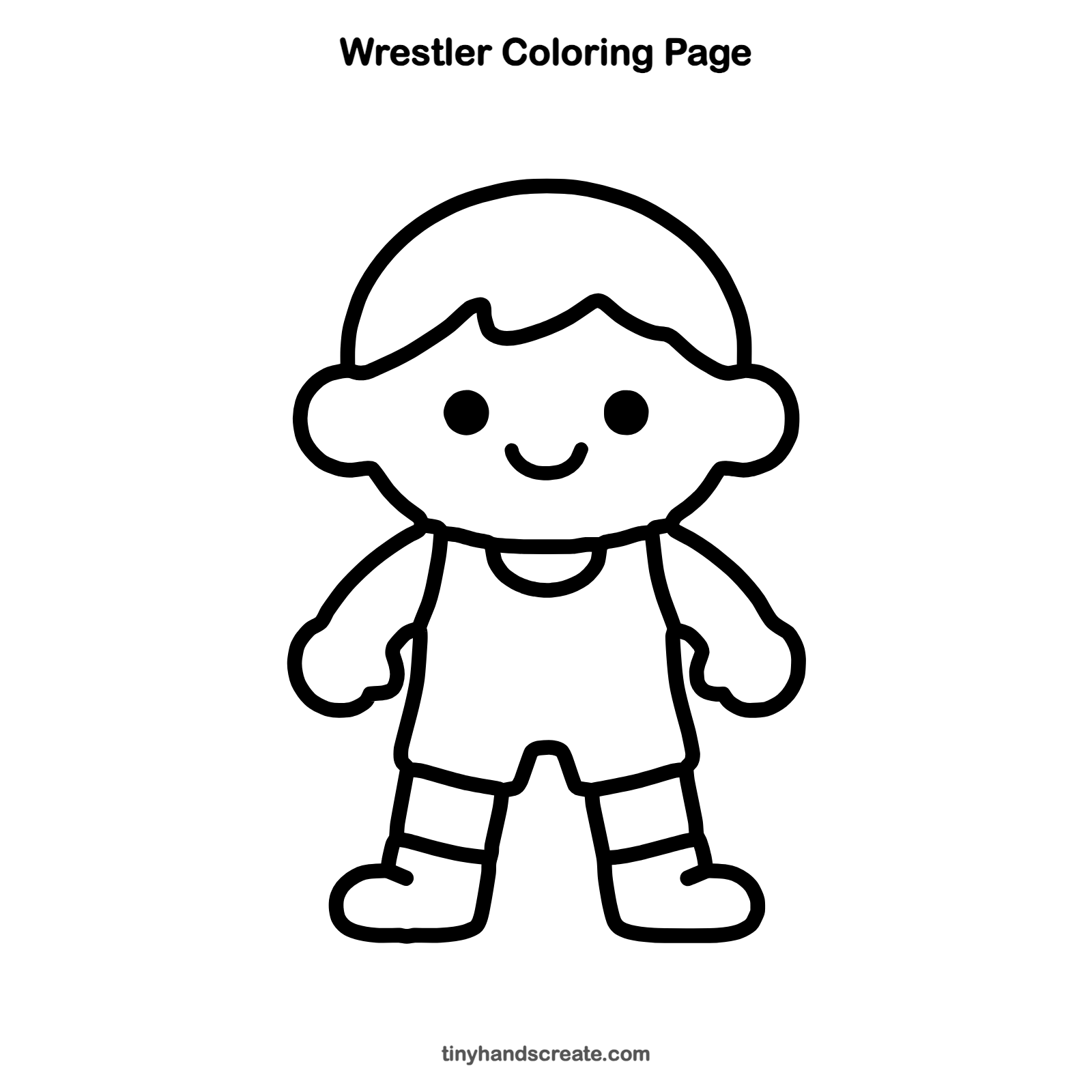 Free printable wrestler coloring page for kids